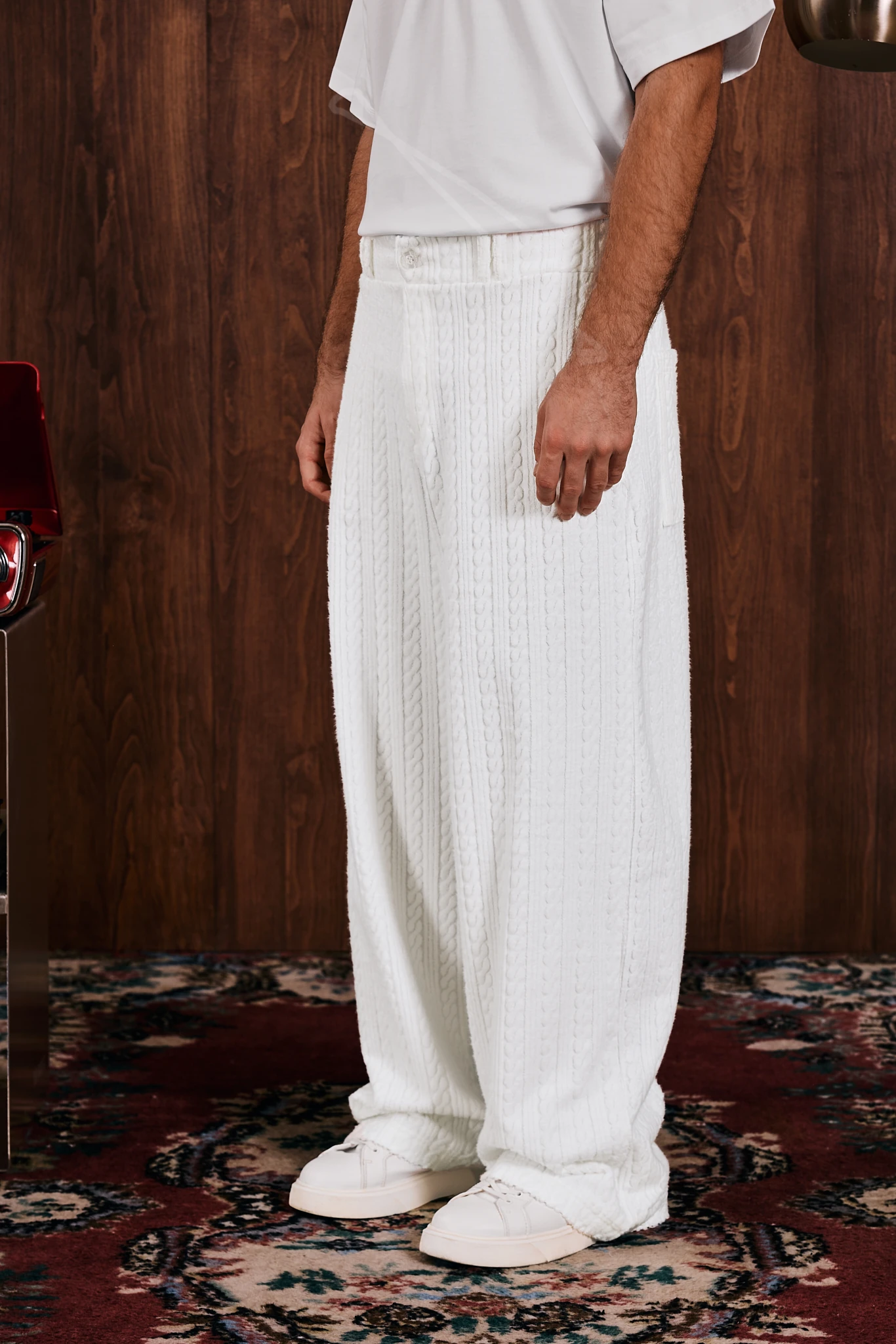 Hold Your Stories Havlu Kumaş Sweatpant Beyaz