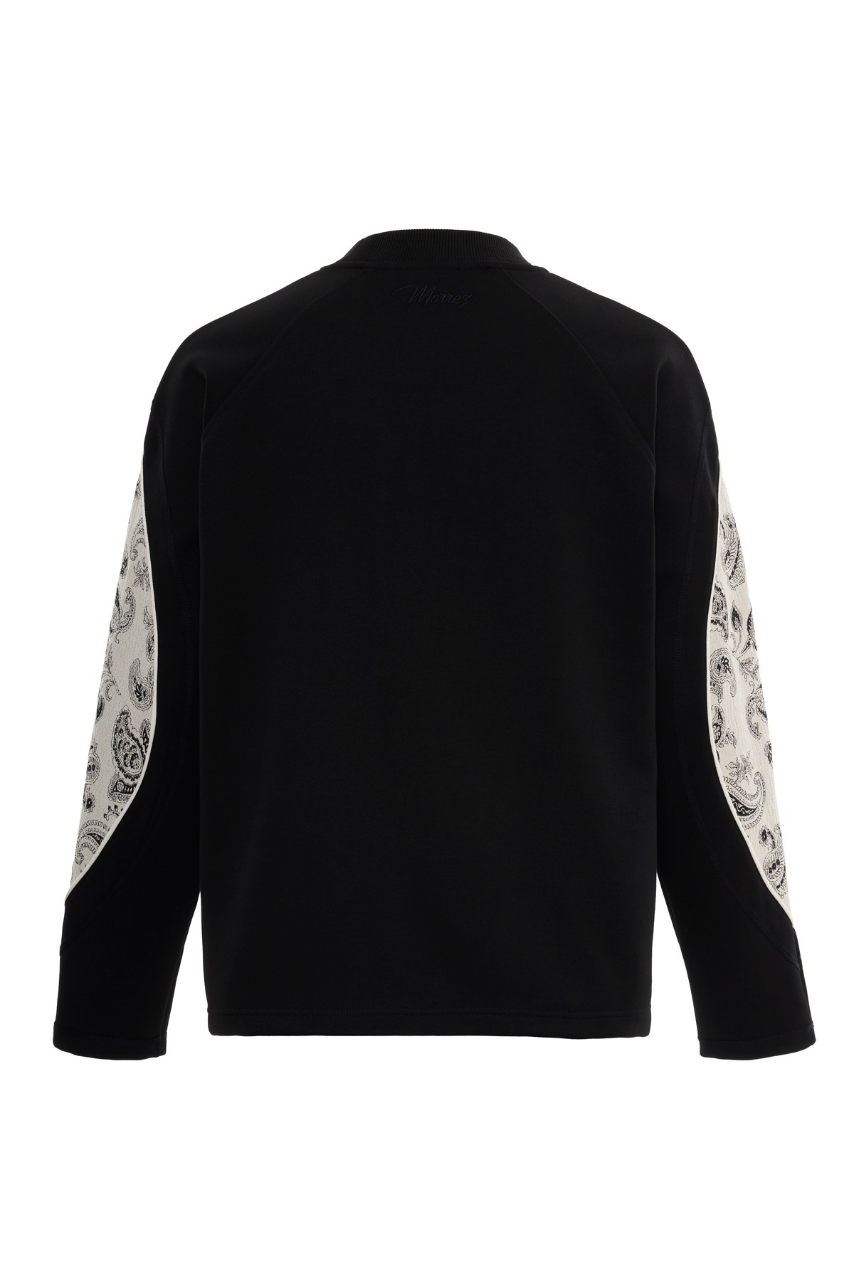 Mystic Anatolia // Woven Pattern Garnished Sweatshirt Black