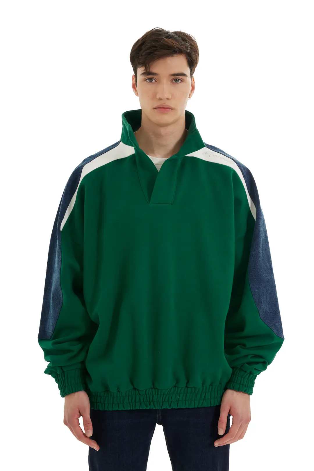 Kontrast Kol Detaylı Sweatshirt