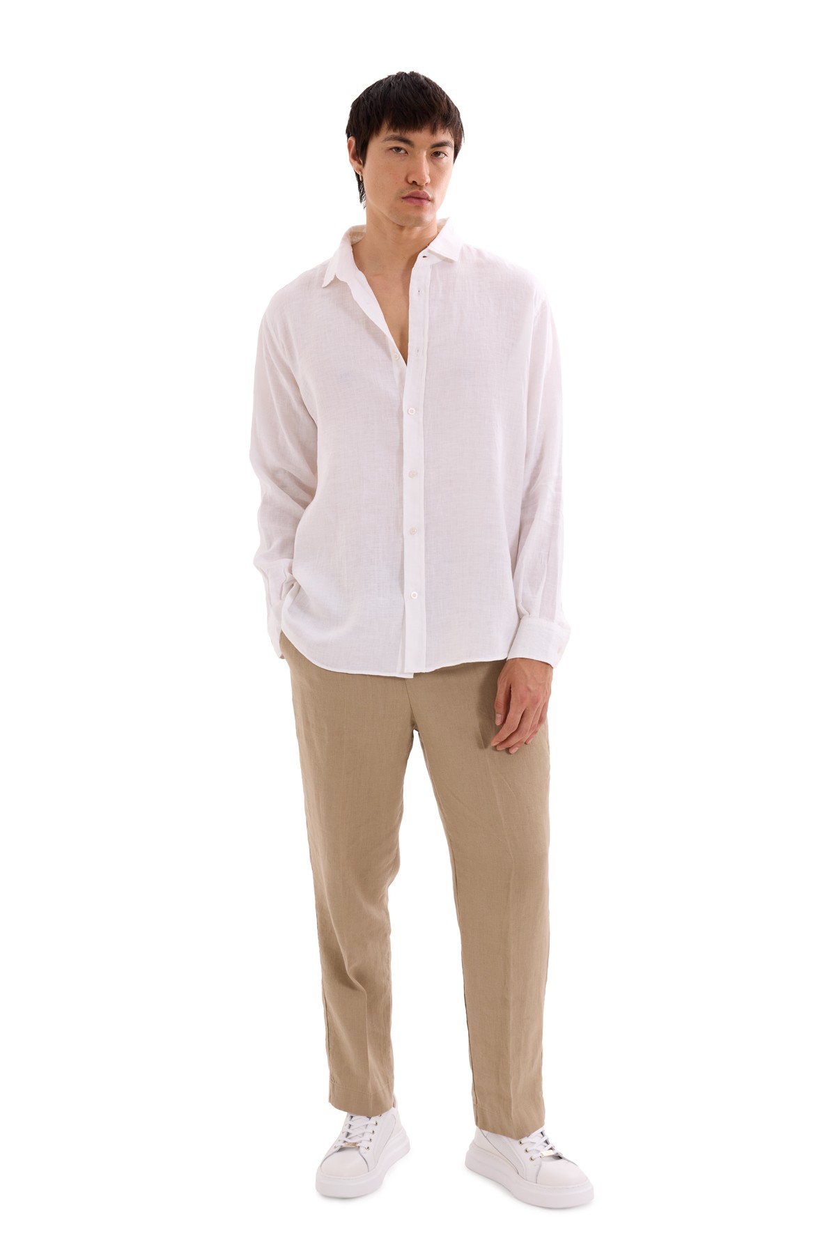 100% Linen Long Sleeve Shirt