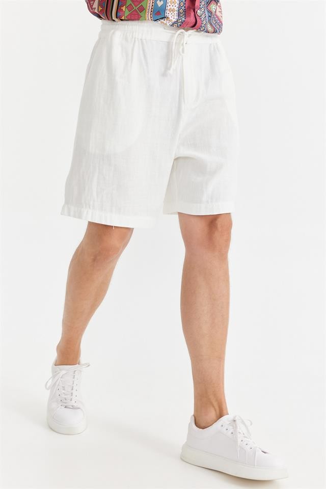 White Muslin Shorts