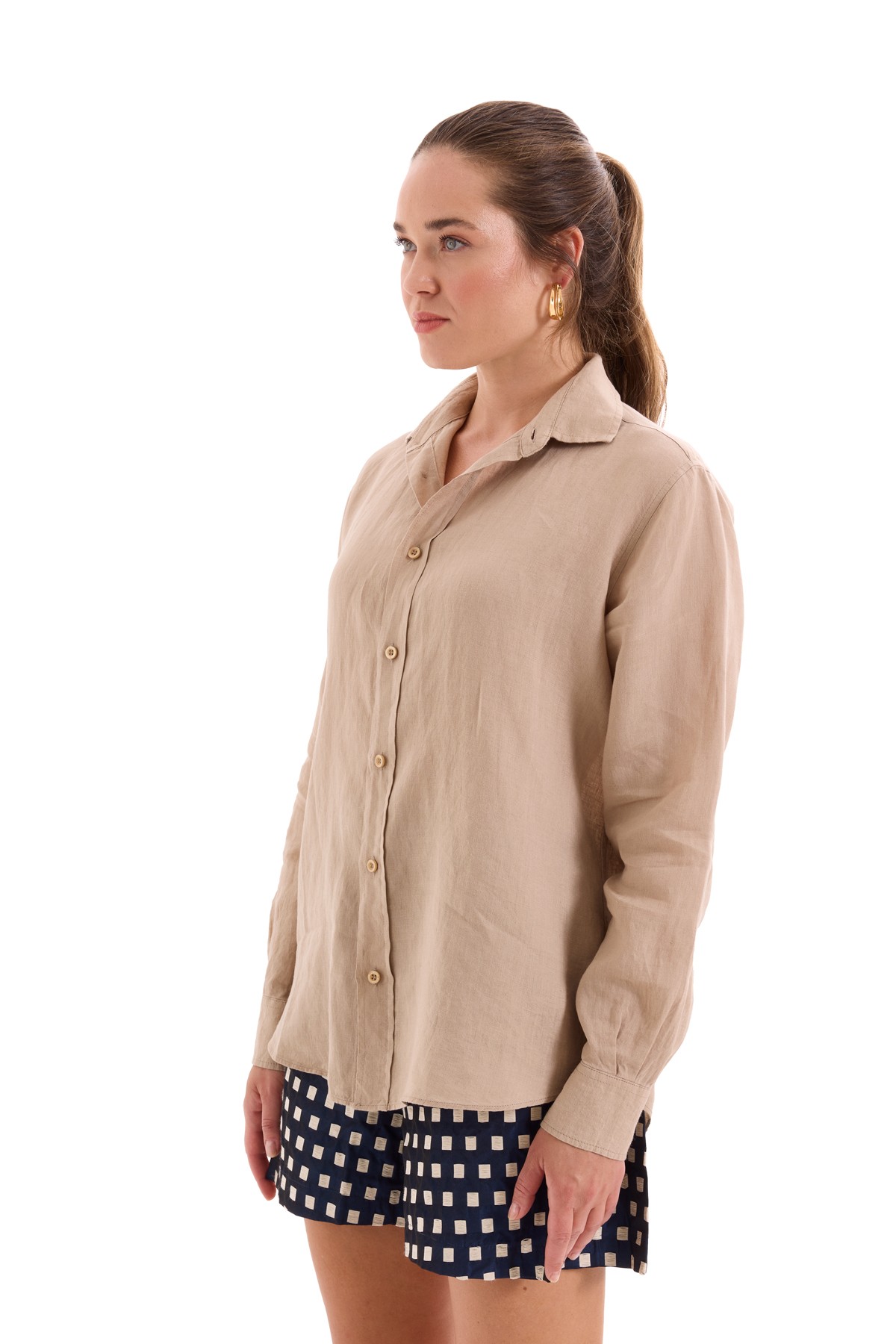 100% Linen Long Sleeve Shirt