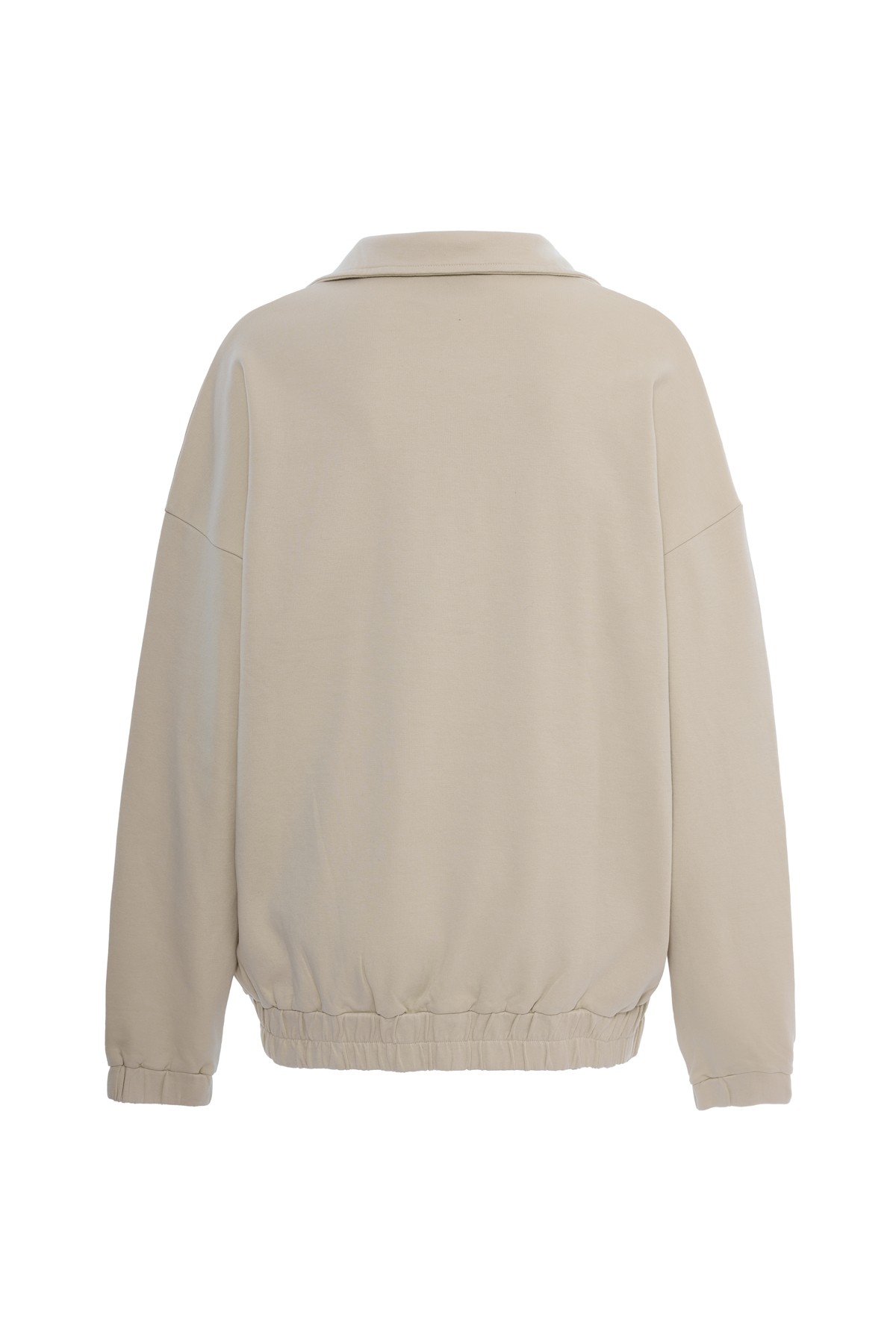 Yaka Detaylı Çelikli İnterlok Sweatshirt K