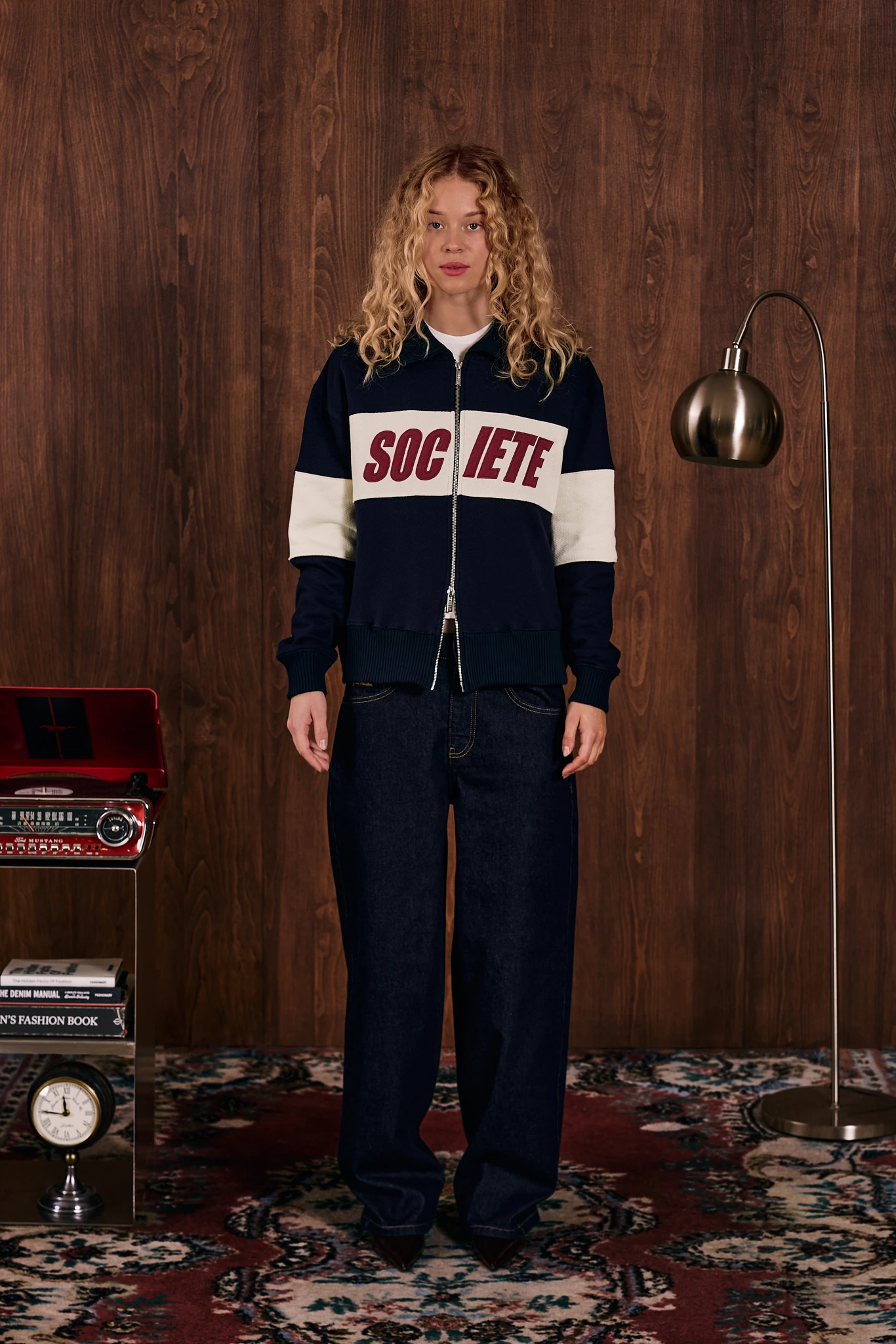 Société de Rez Triko Detaylı Fermuarlı Sweatshirt Lacivert