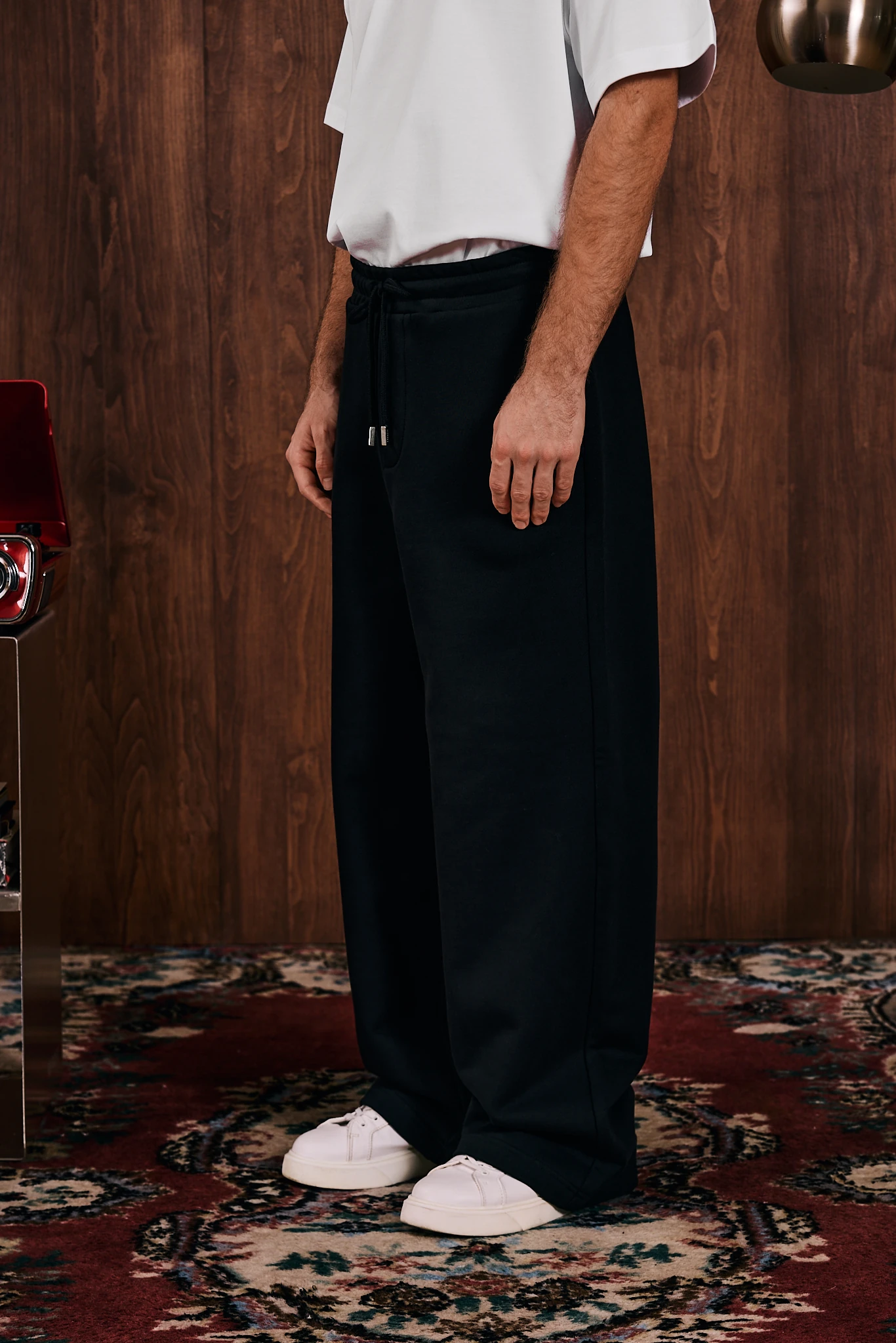 Loop Edge Vol.2 Triko Detaylı Sweatpant Siyah