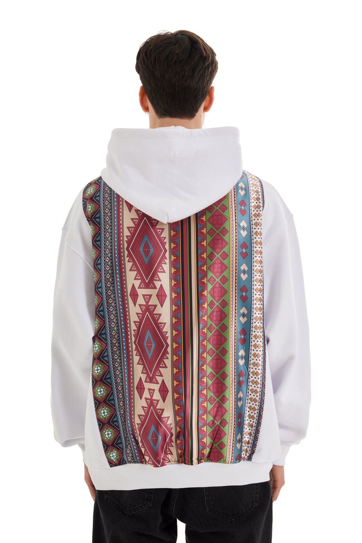 Ethnic Patterned Sweatshirt on Back