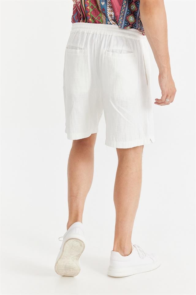 White Muslin Shorts