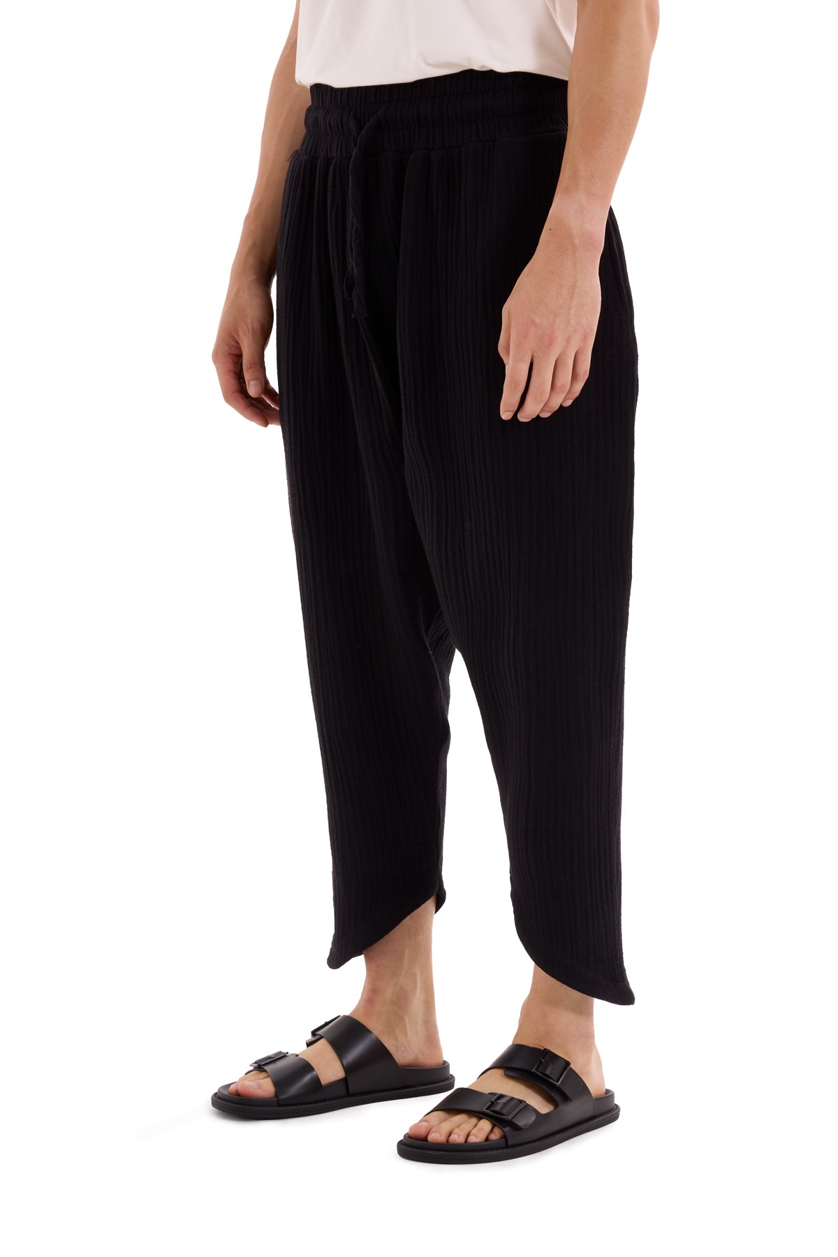 Textured Muslin Trousers