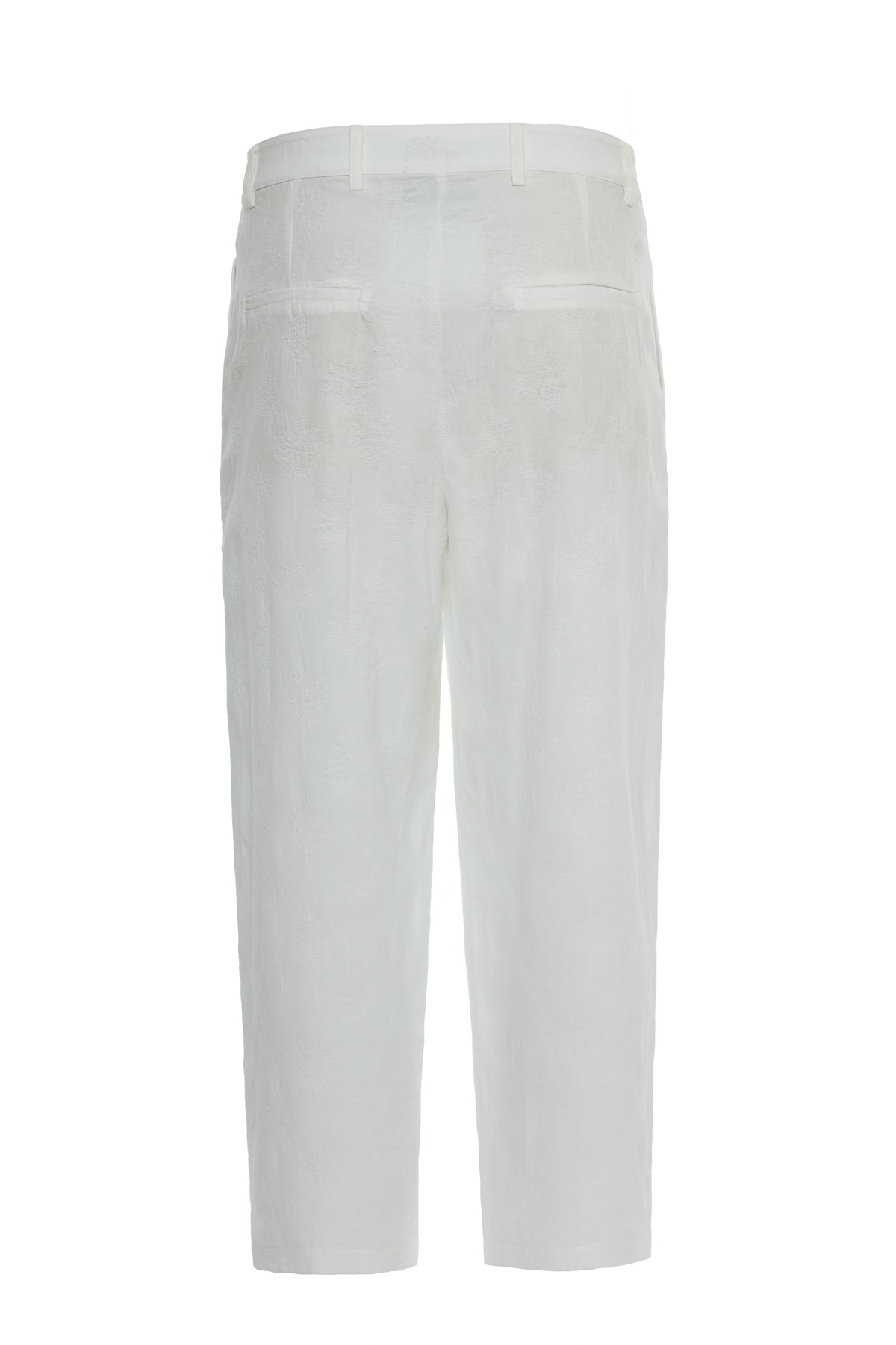 White Whisper Jacquard Pants