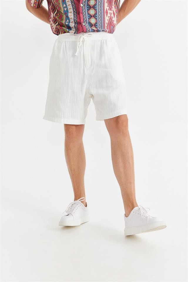 White Muslin Shorts