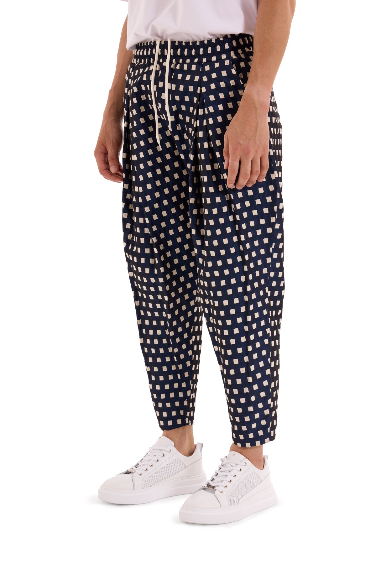 Navy Blue Patterned Shalwar