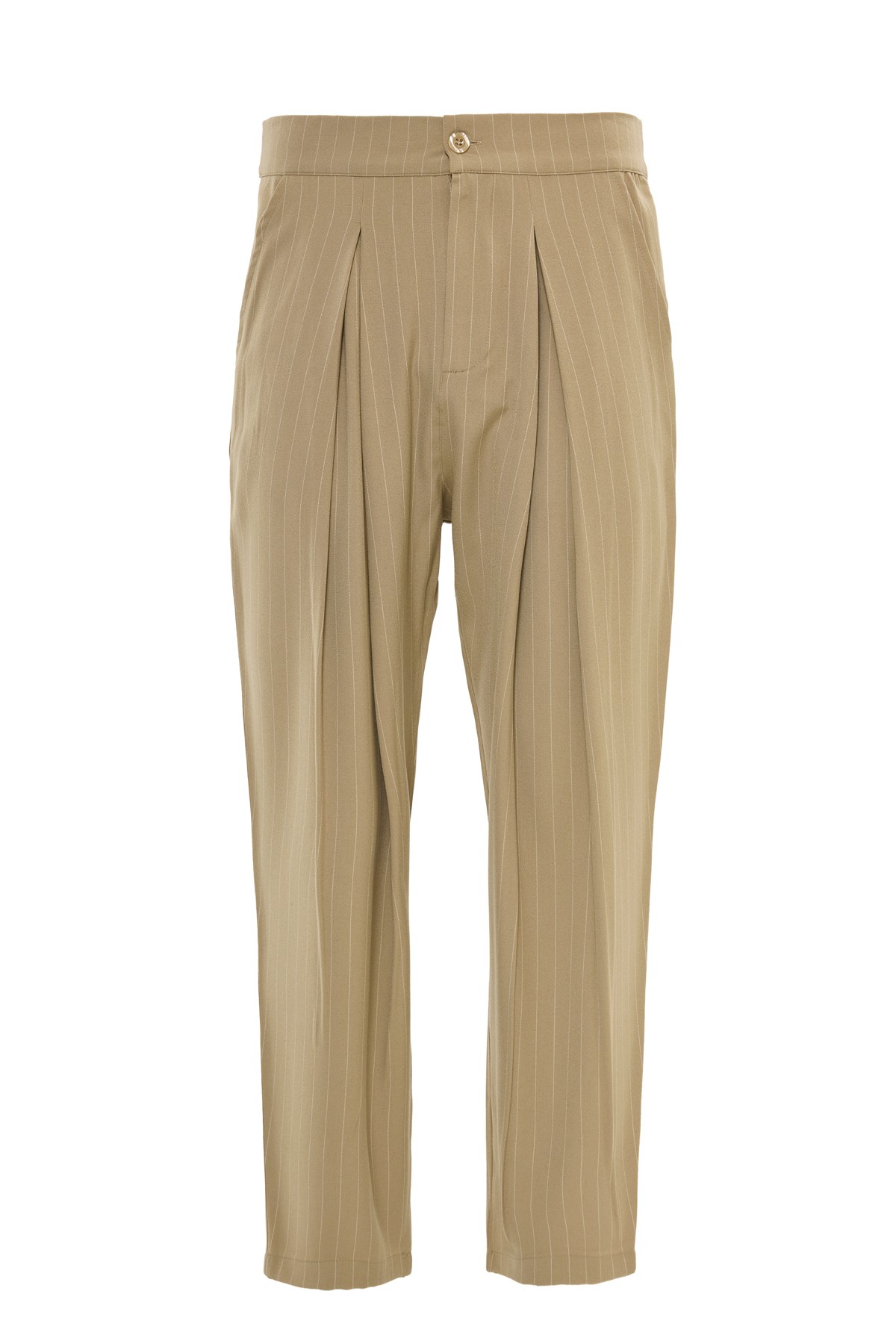 Woven Pleat Detail Trousers