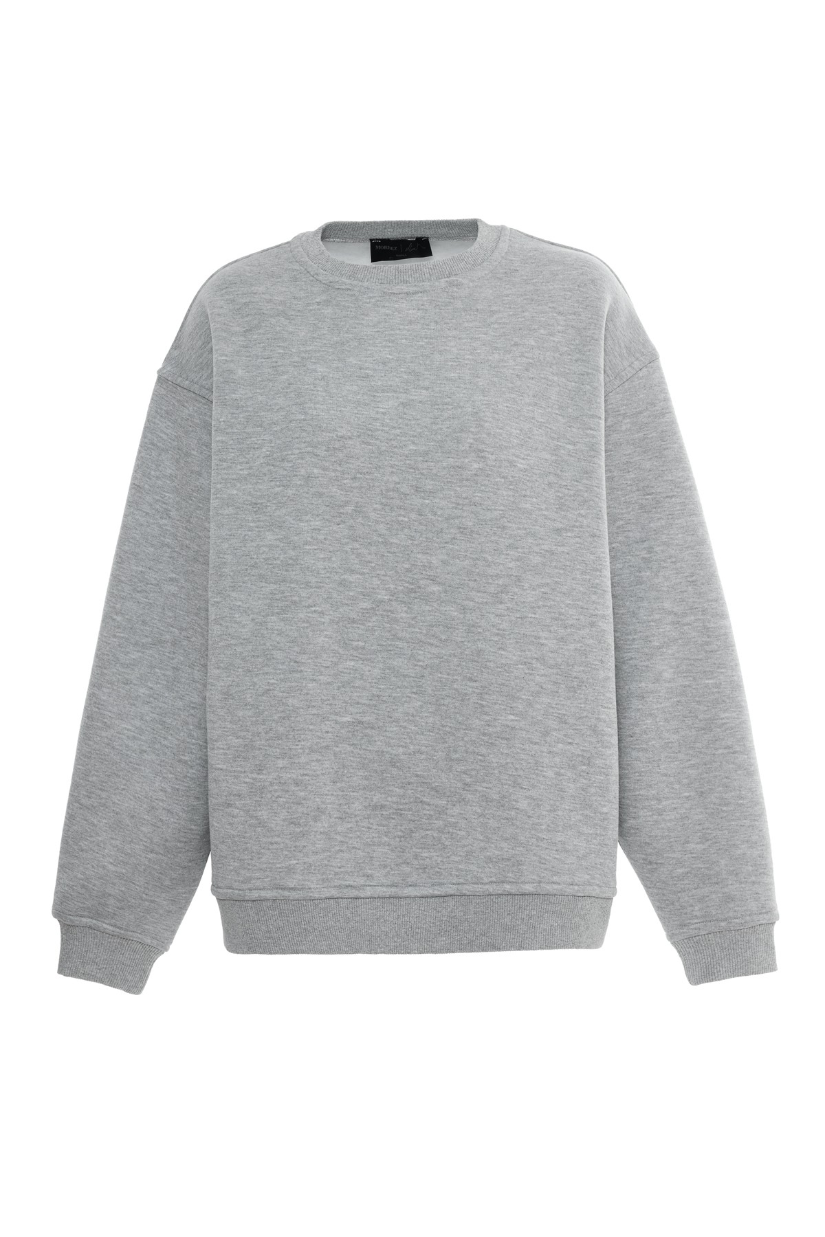 Gri Bisiklet Yaka Sweatshirt K