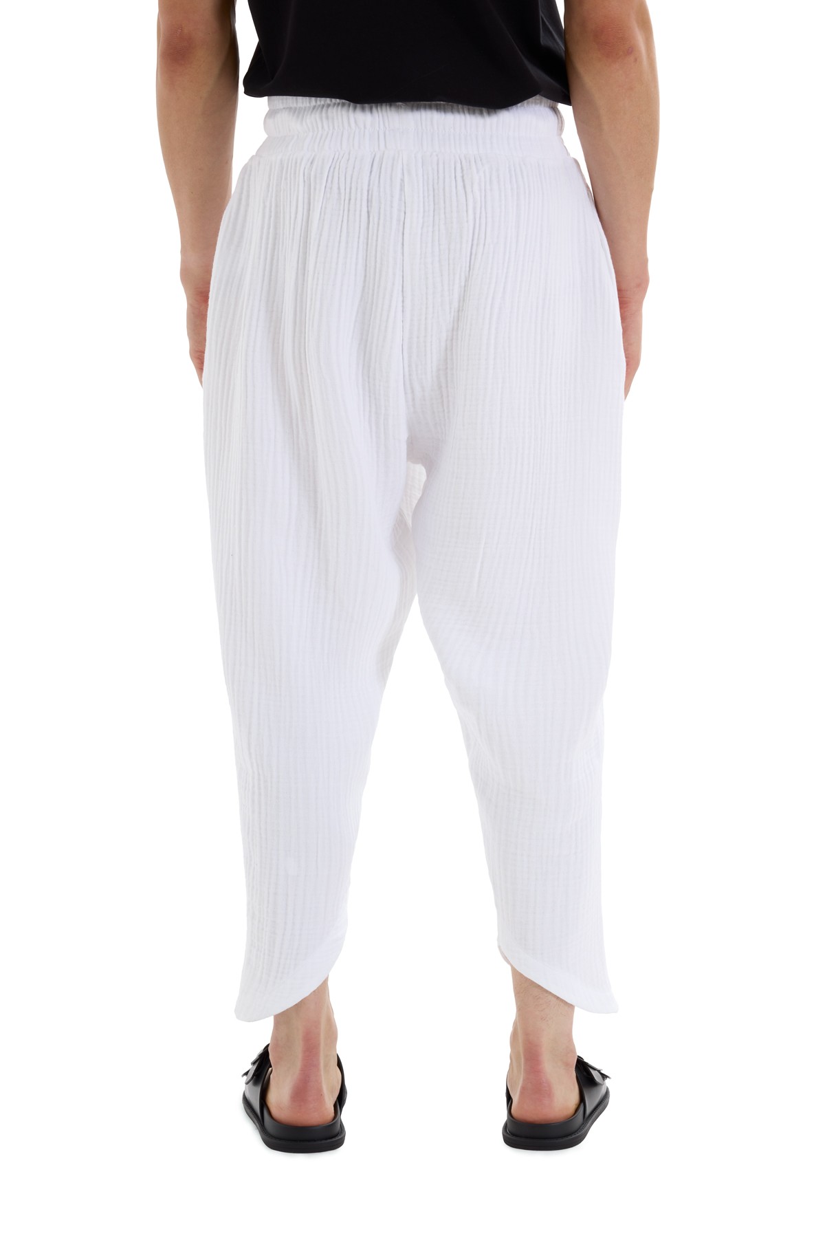 Textured Muslin Trousers