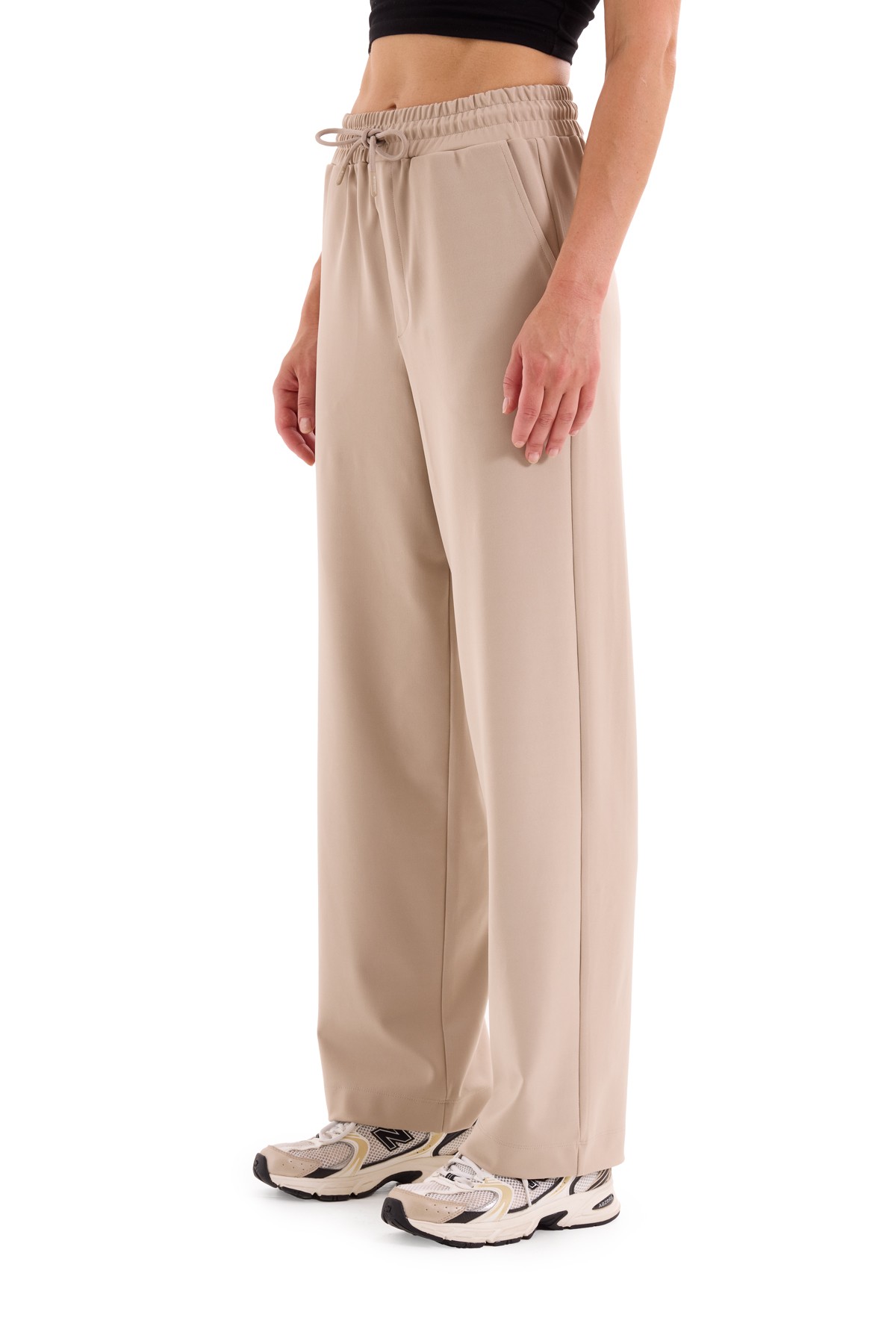 Wide Leg Interlock Trousers