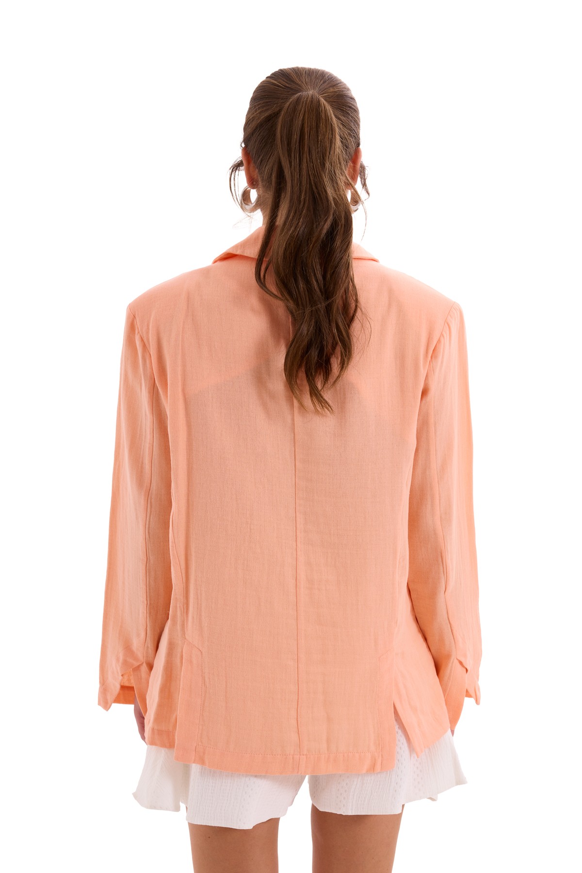 Peach Pink Muslin Jacket K