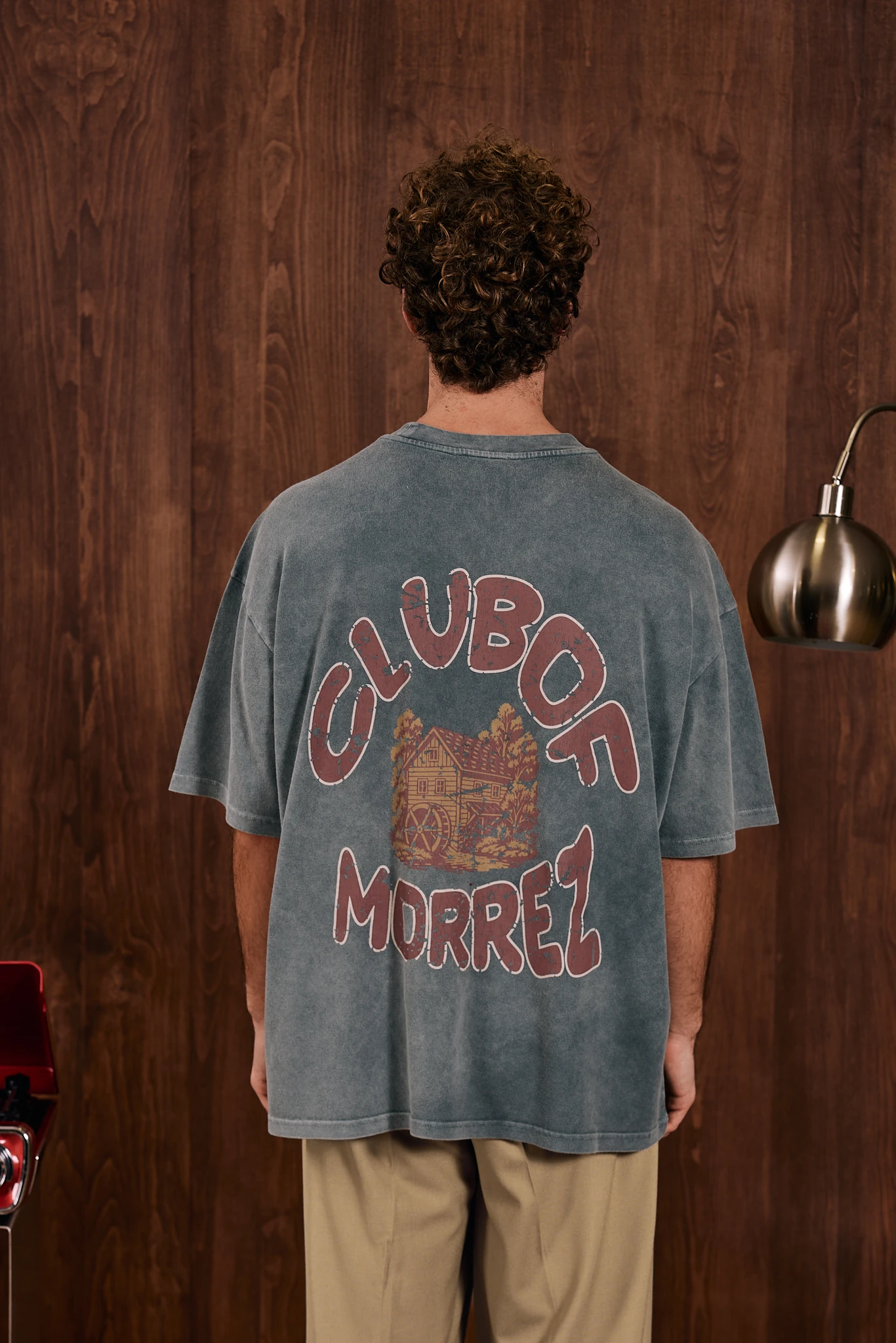 Vanished Düğme Detaylı Antrasit Yıkamalı T-Shirt Antrasit