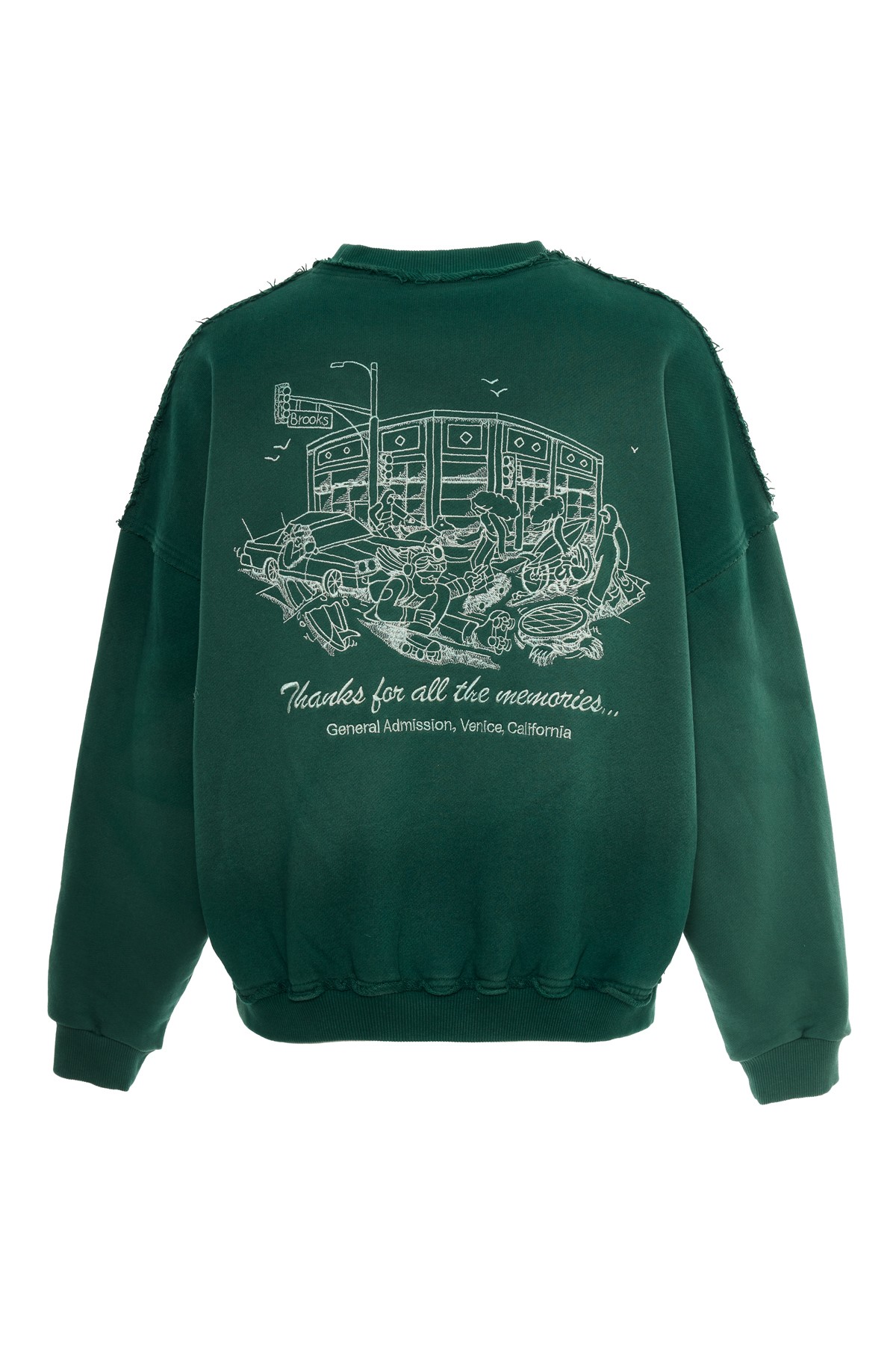 Rusty Drive Green Spray Paint Nakış Detaylı Sweatshirt