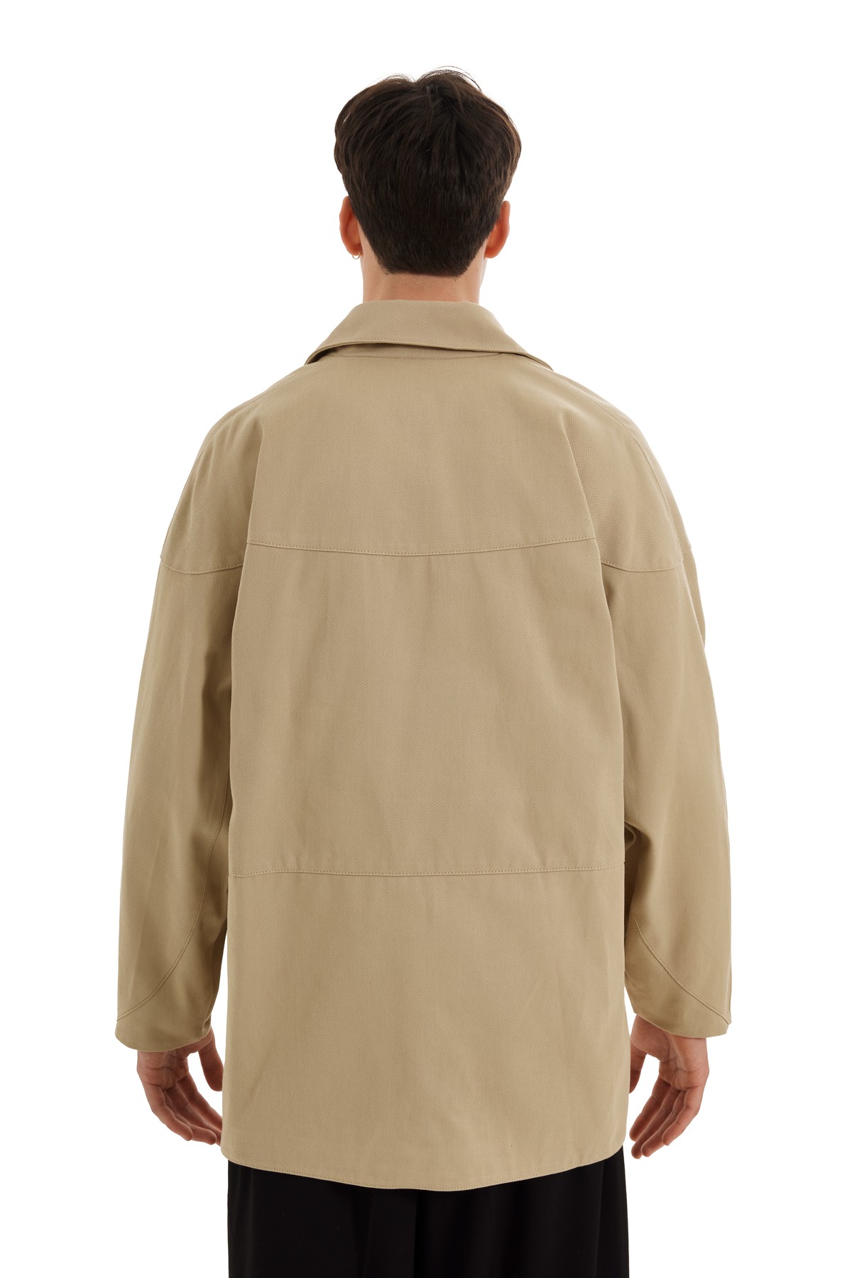 Gabardin Dokuma Oversize Blazer Ceket 