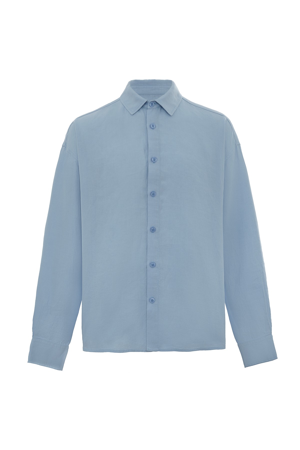 Verdure Lace 100% Linen Shirt with Back Embroidery K