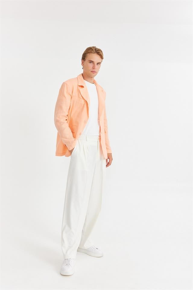 Peach Pink Muslin Jacket