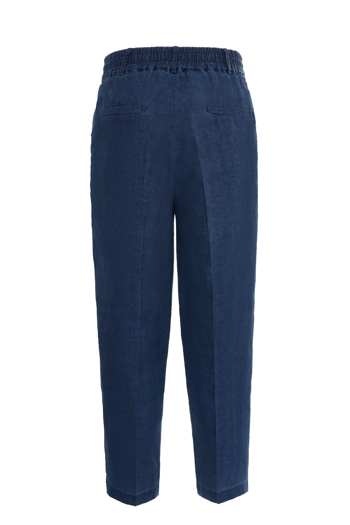 100% Linen Denim Look Trousers