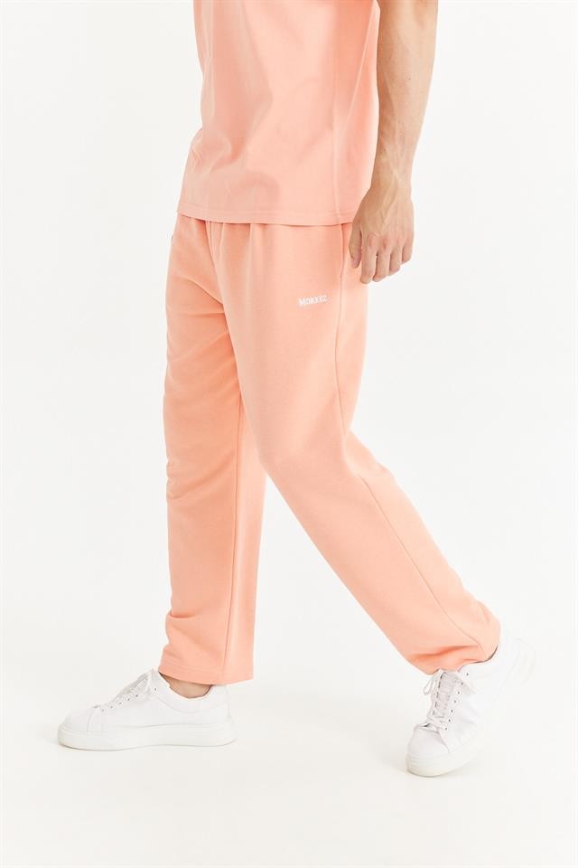 Peach Pink Embroidery Detailed Jogger