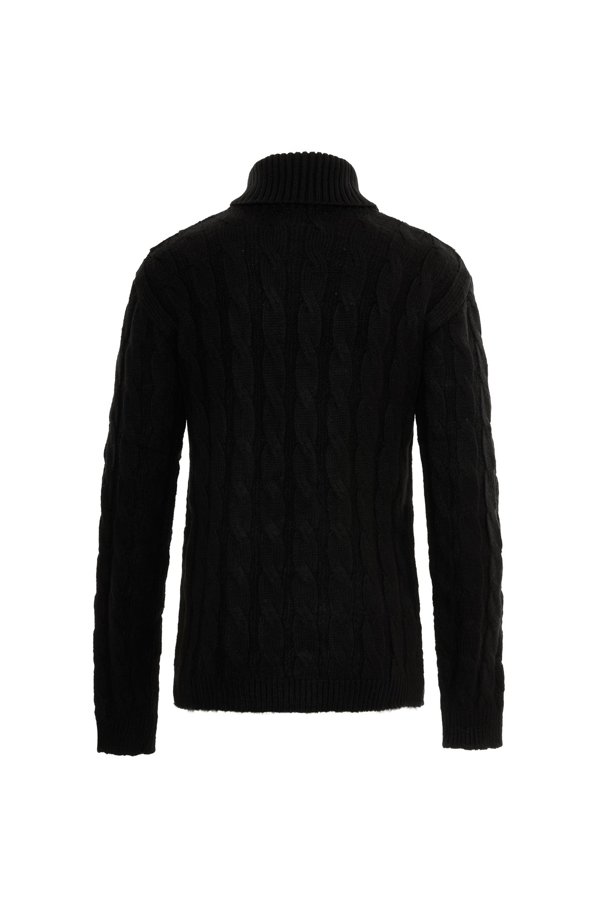 Black Knitted Textured Knitwear