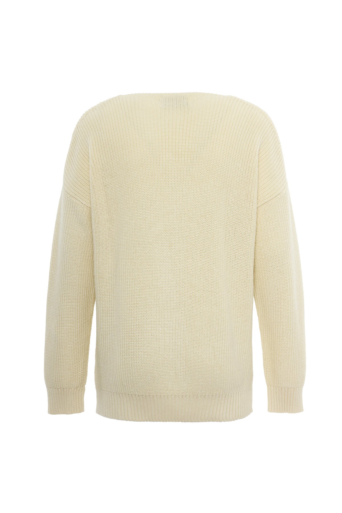 Cream V-Neck Knitwear