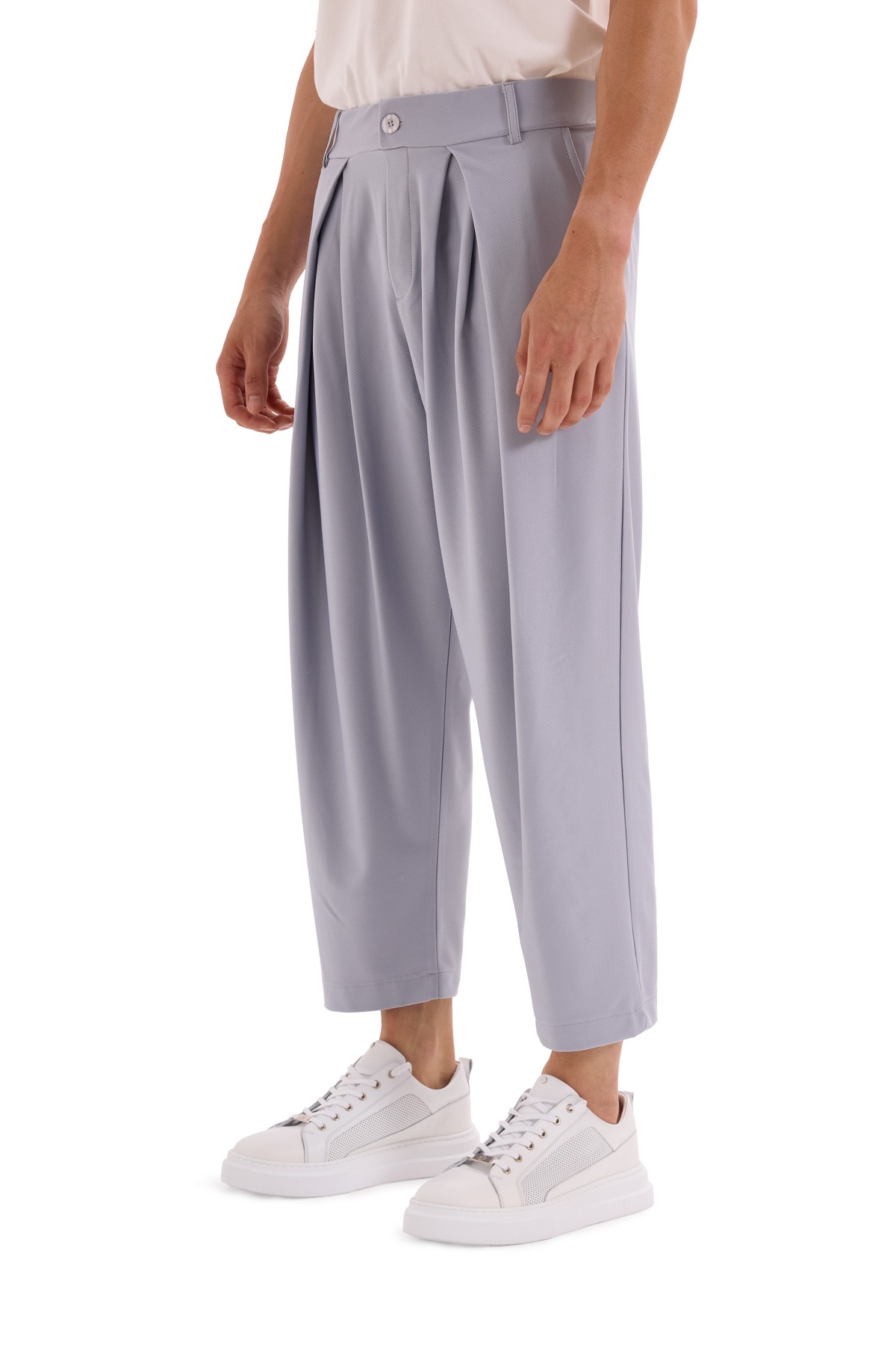 Pleated Knitted Trousers