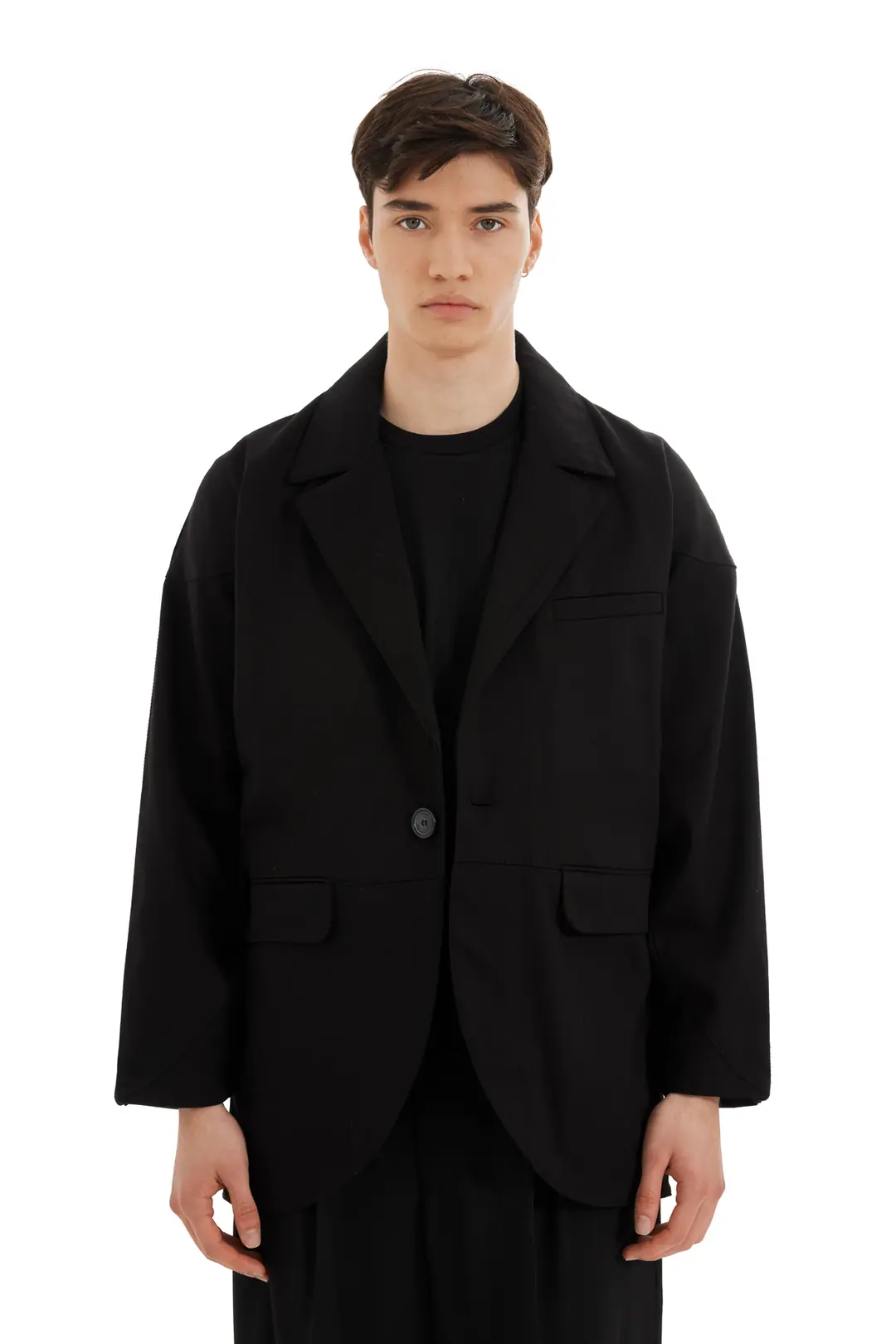Gabardin Dokuma Oversize Blazer Ceket