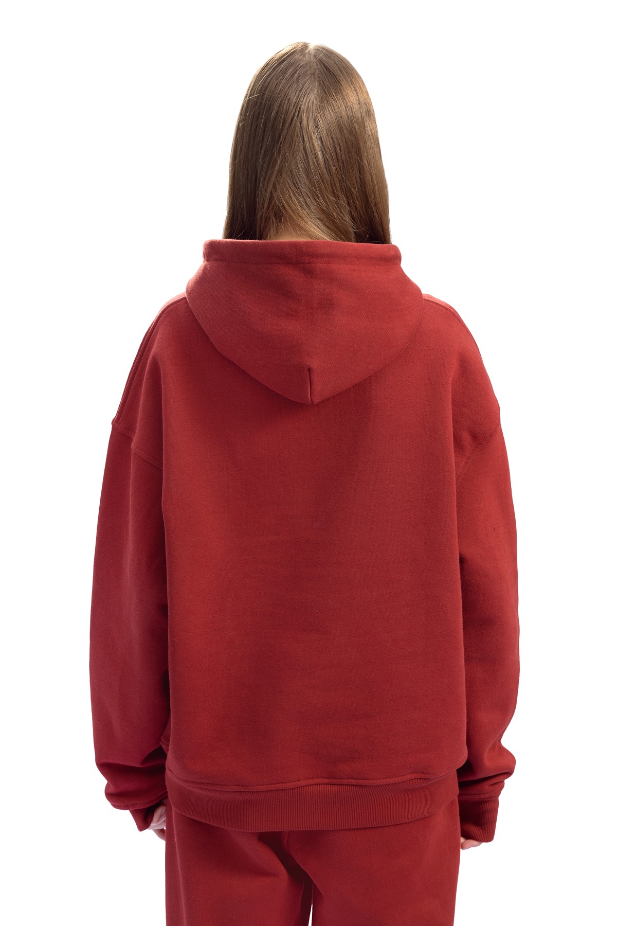 Bordo Enjeksiyon Baskı Sweatshirt K