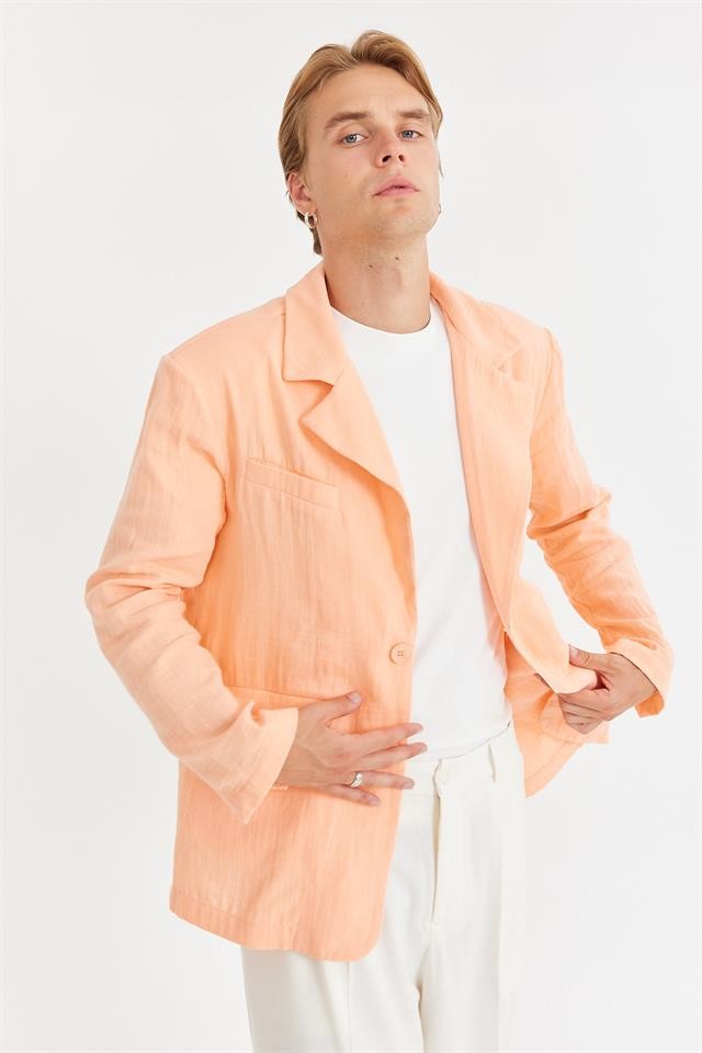 Peach Pink Muslin Jacket