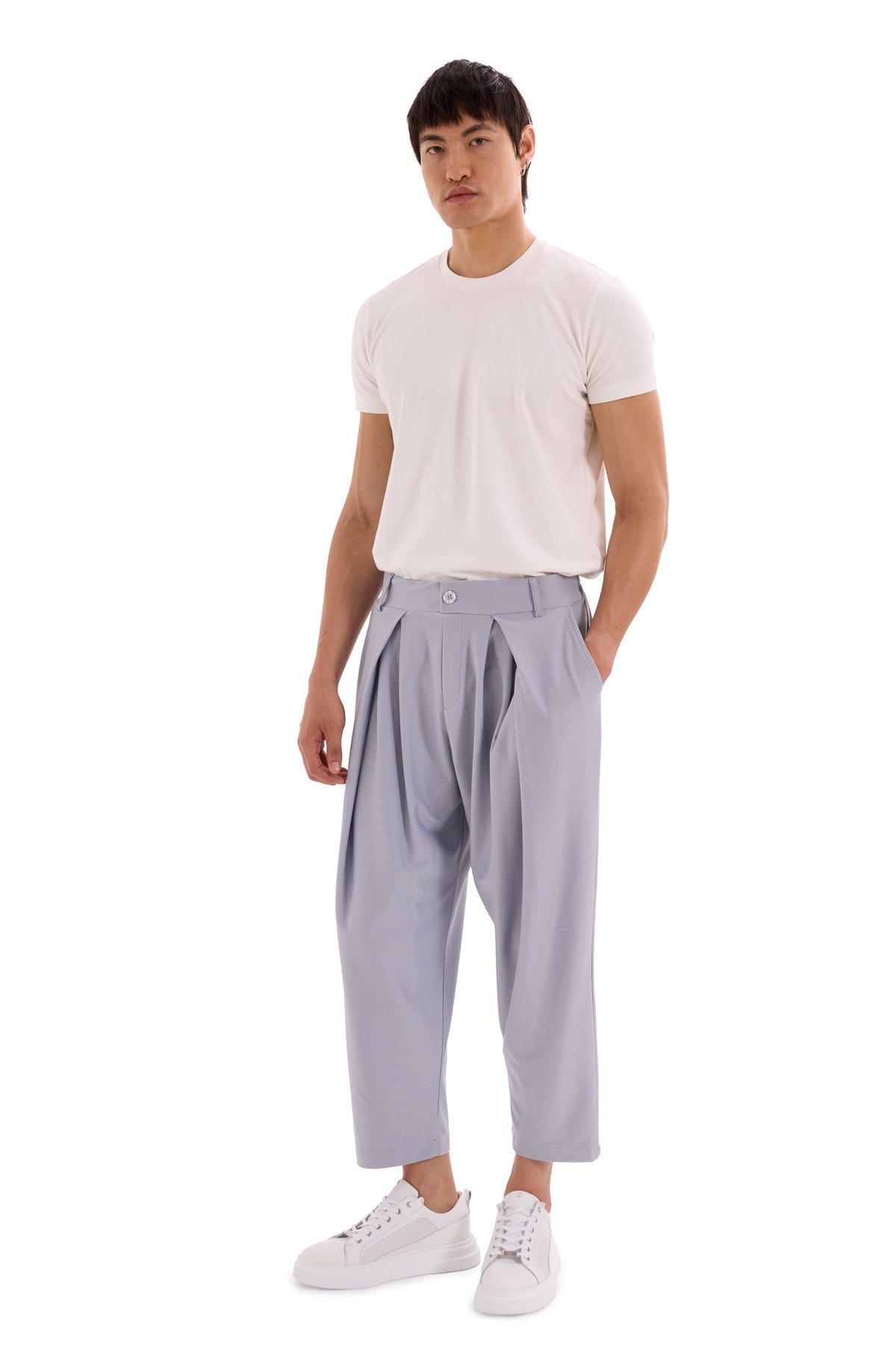 Pleated Knitted Trousers