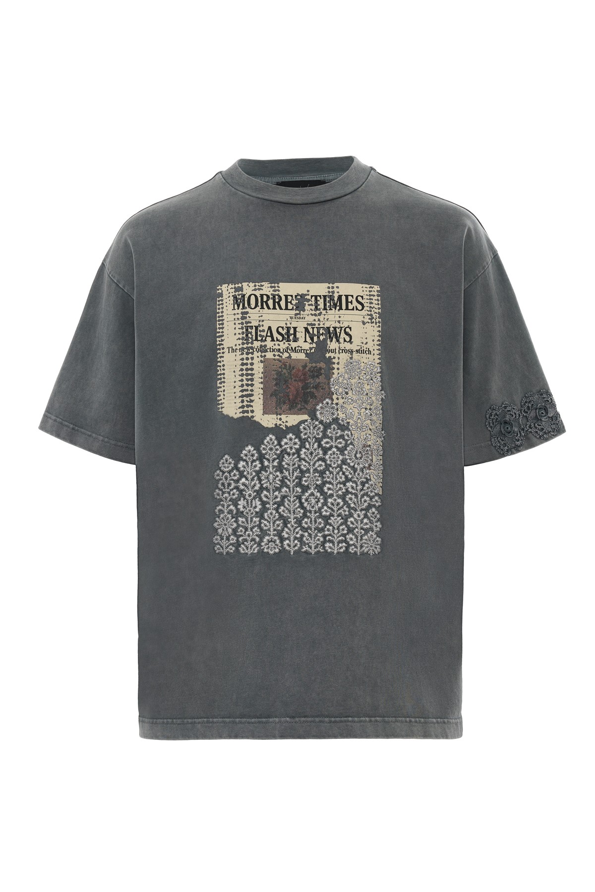 Flash News Anthracite Washed T-Shirt