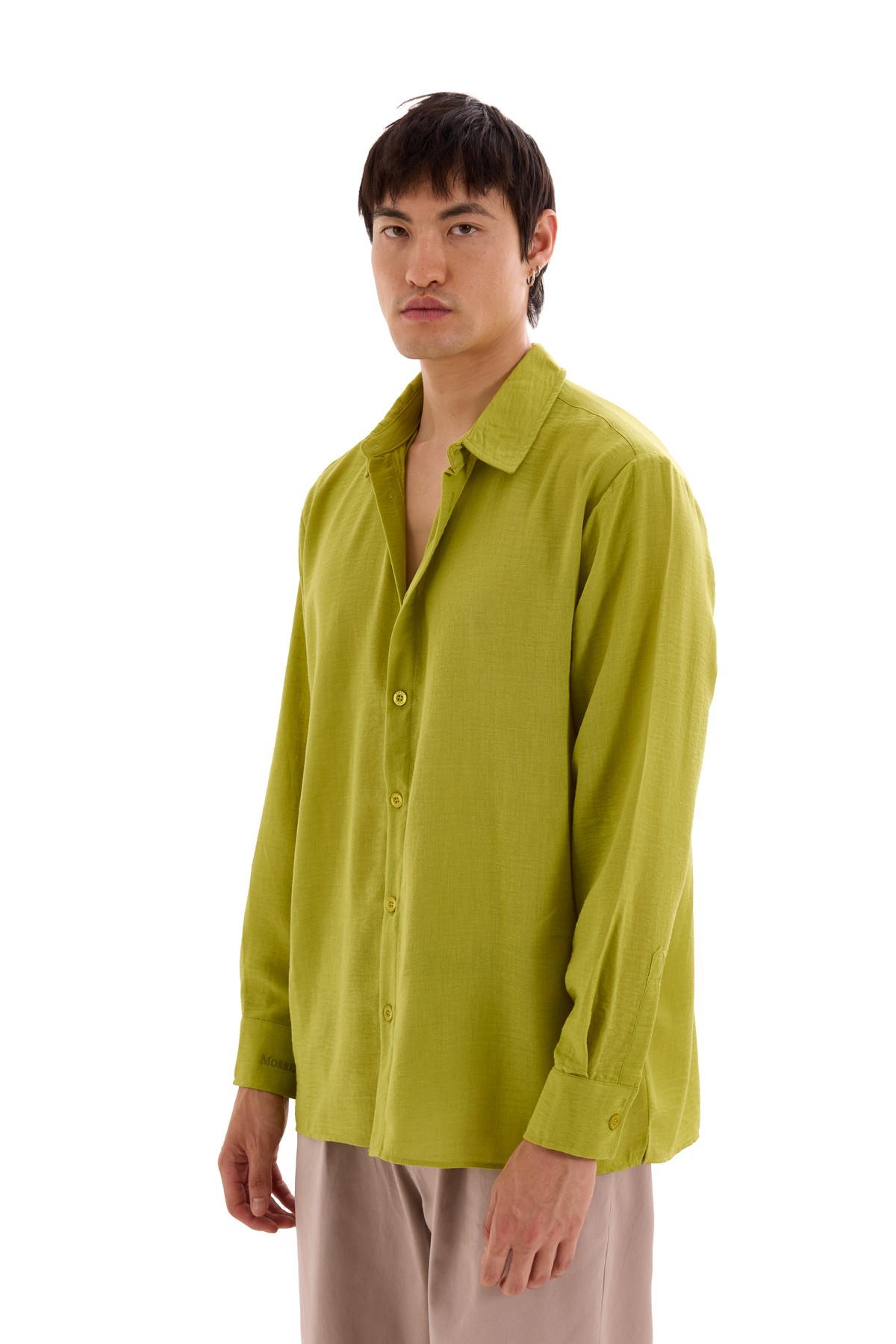 Green Oversize Linen Shirt