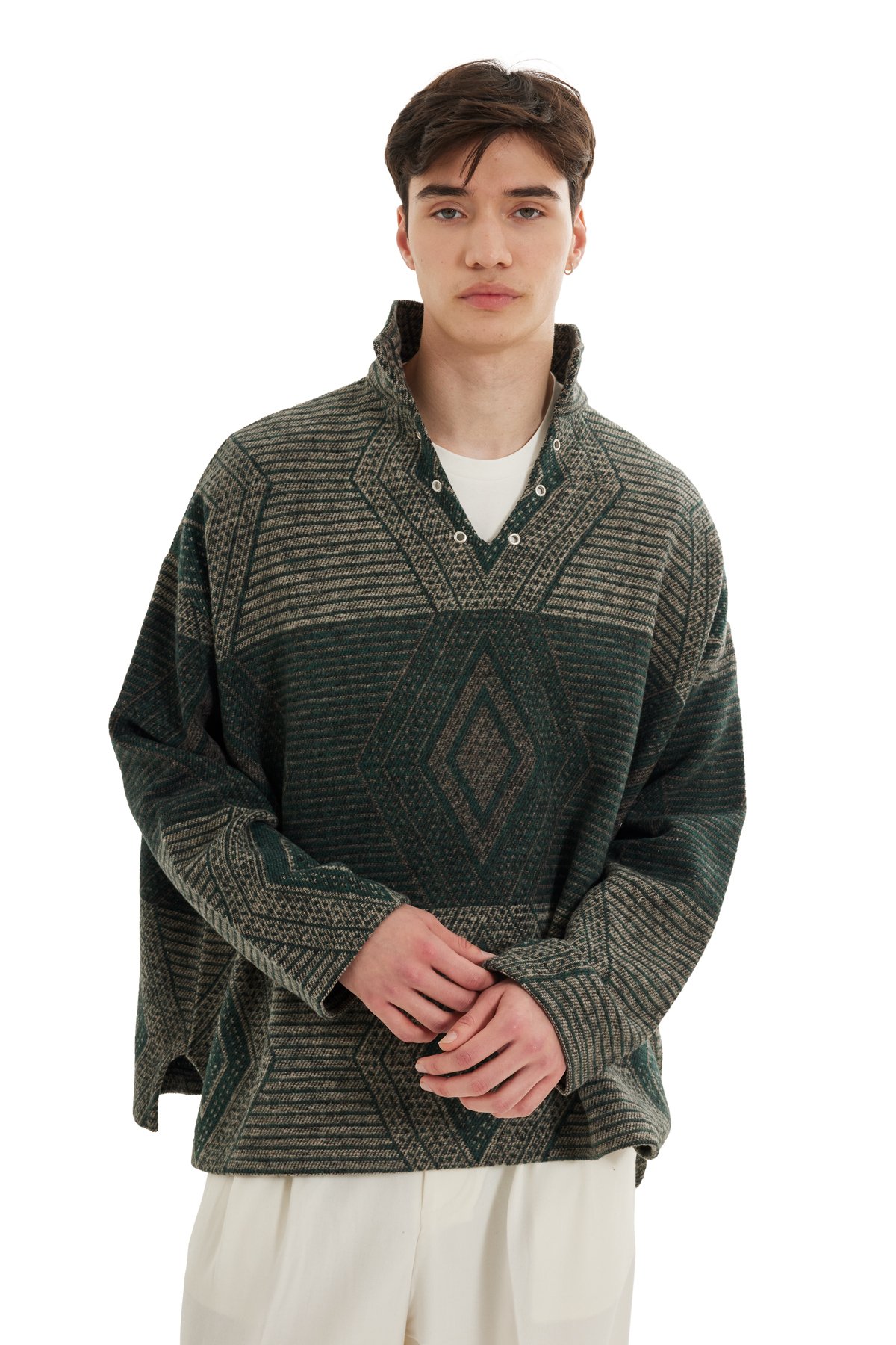 Jacquard Checkered Sweatshirt