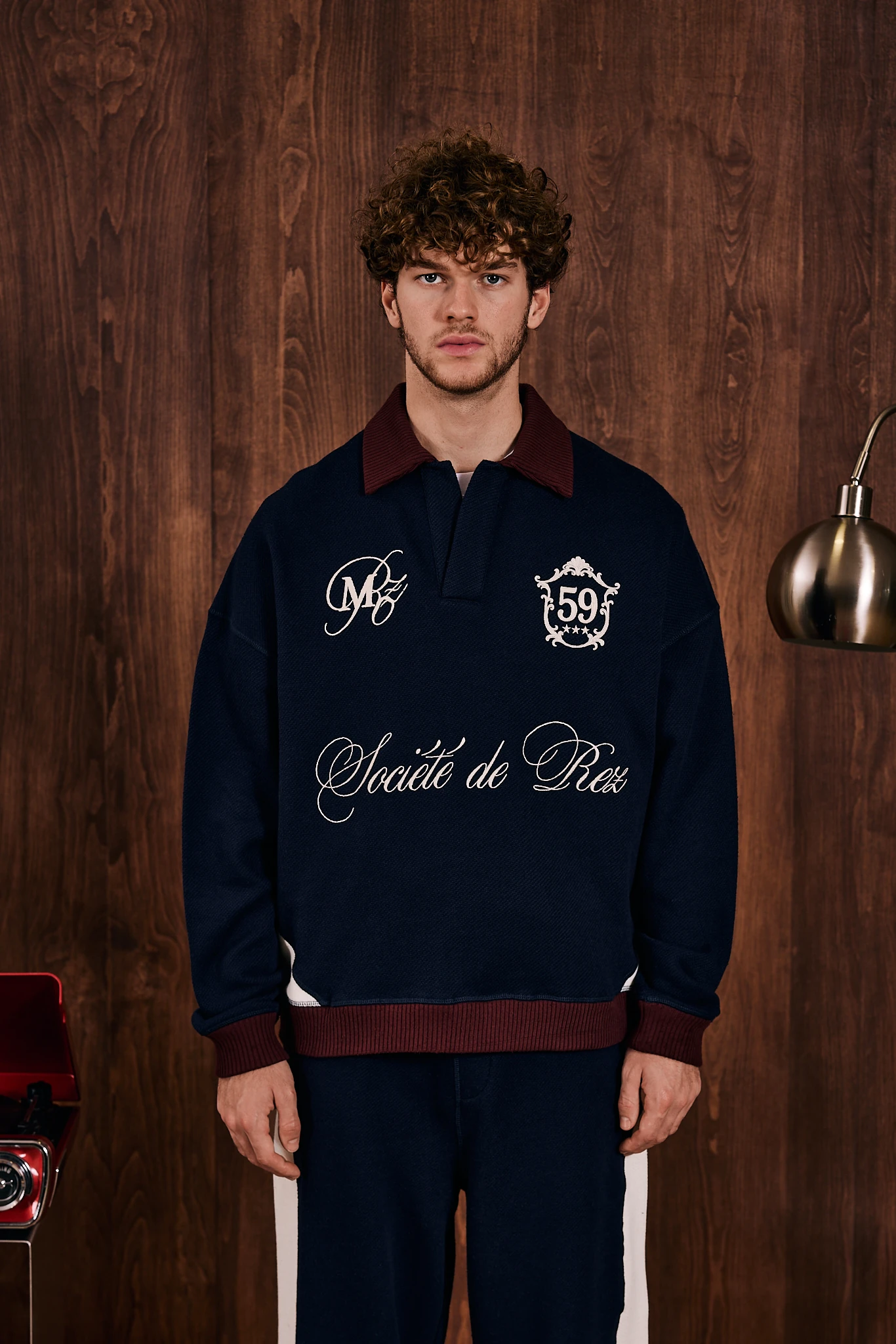 1959 Société de Rez Nakış Detaylı Sweatshirt Lacivert