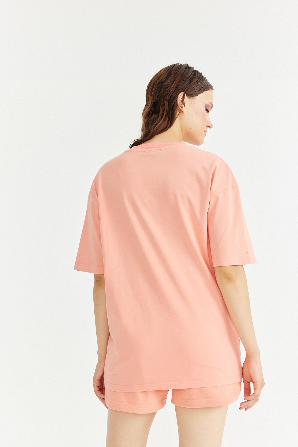 Peach Pink Essentials Oversize T-shirt K