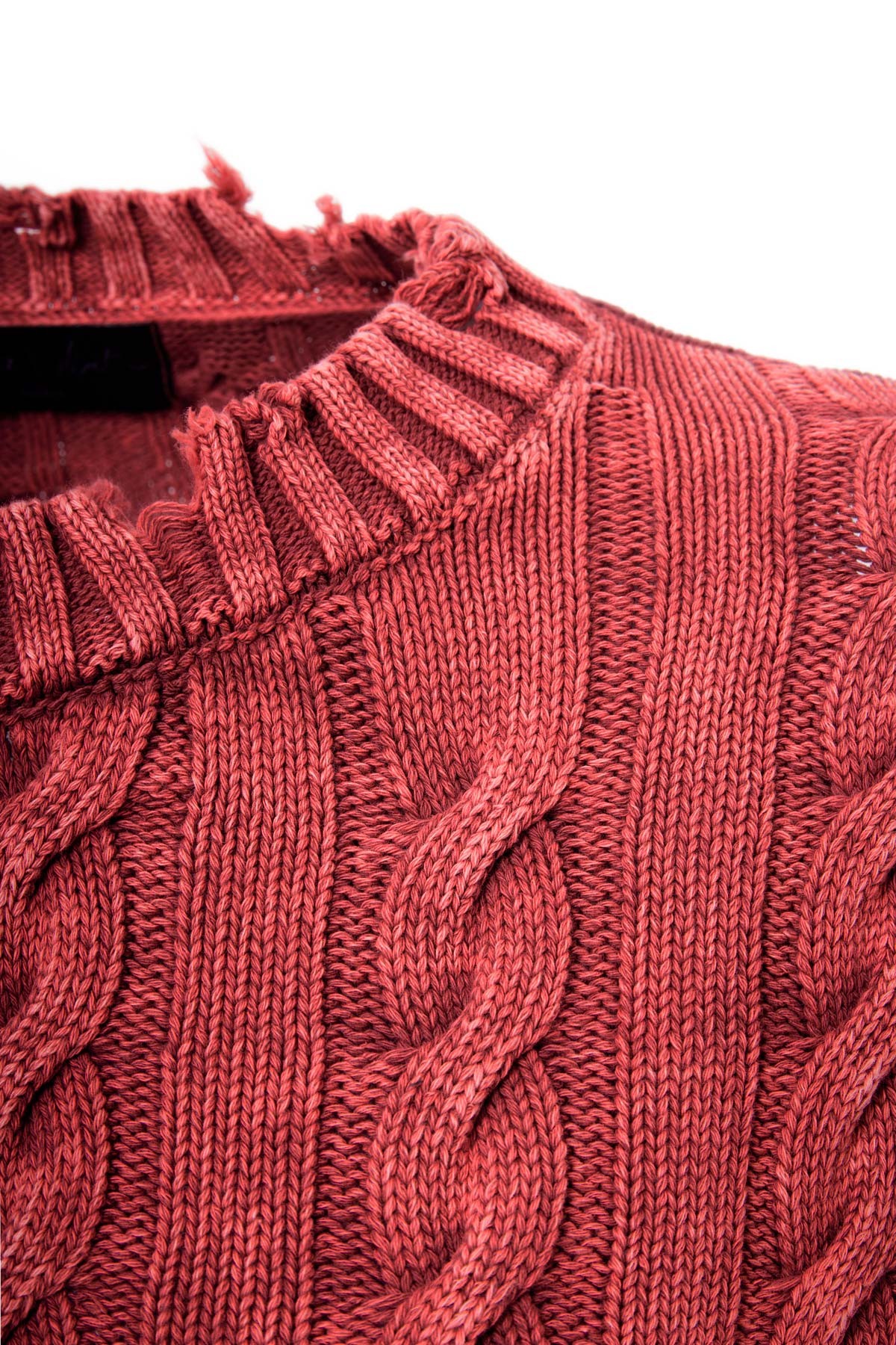 Burgundy Vintage Detailed Hair Knitted Sweater