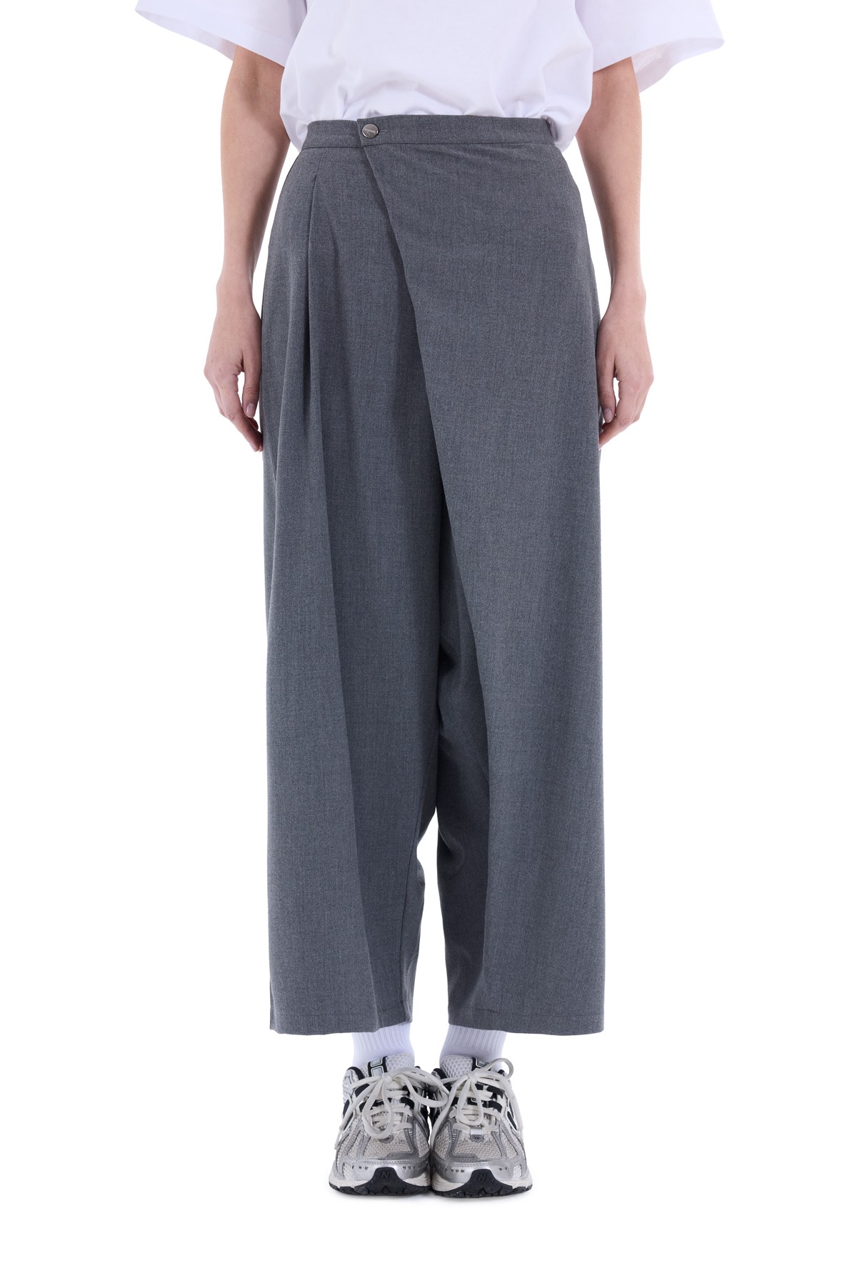 Rafe Asymmetric Wrap Pantolon Antrasit K