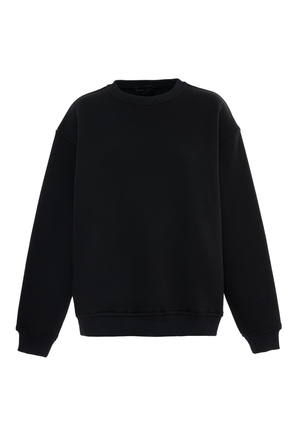 Siyah Bisiklet Yaka Sweatshirt K