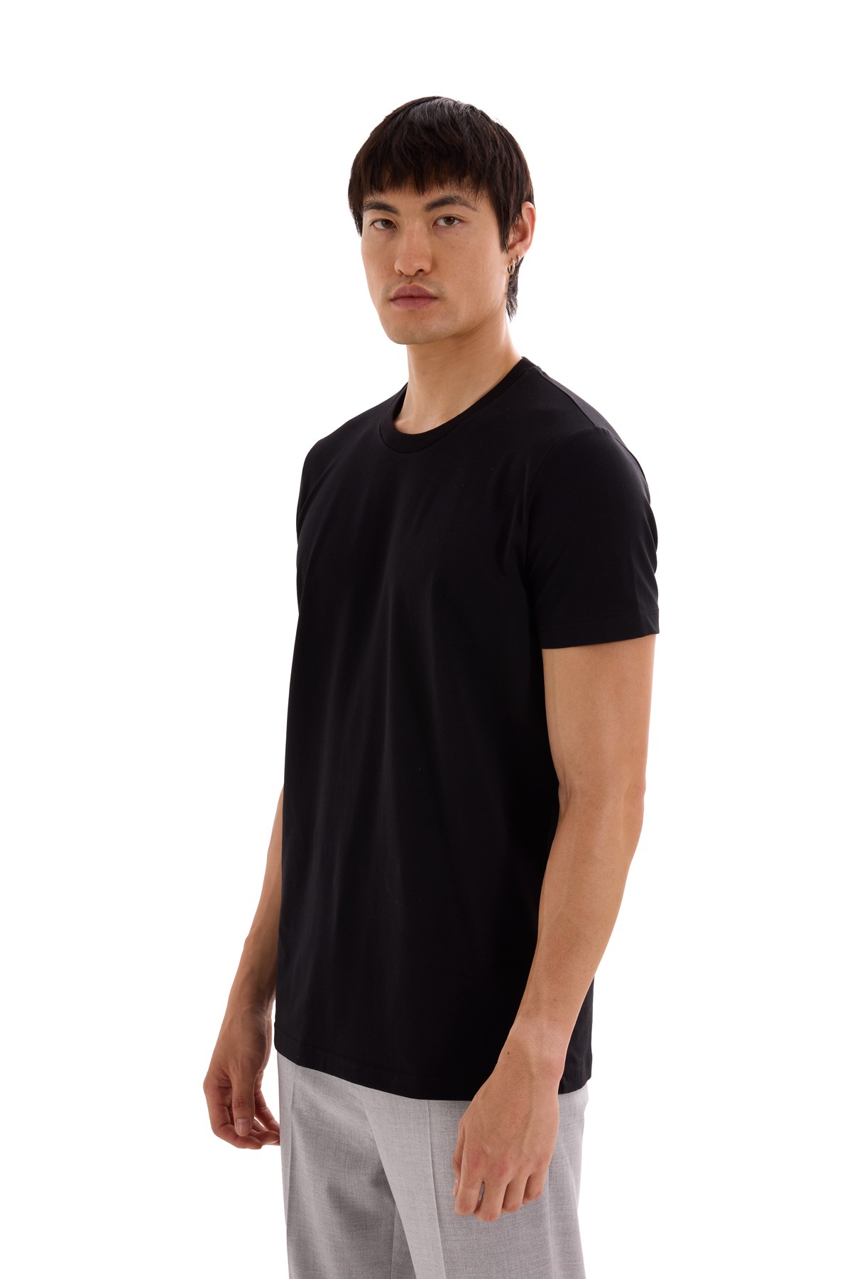 Black Cotton T-Shirt