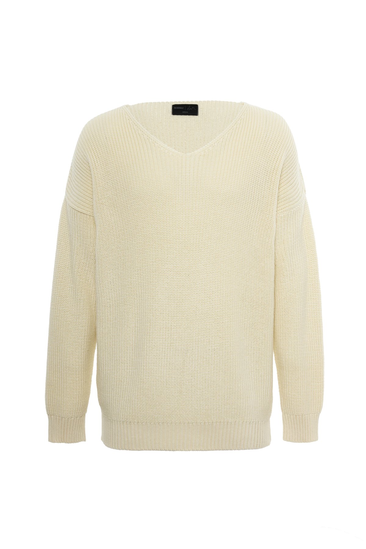 Cream V-Neck Knitwear