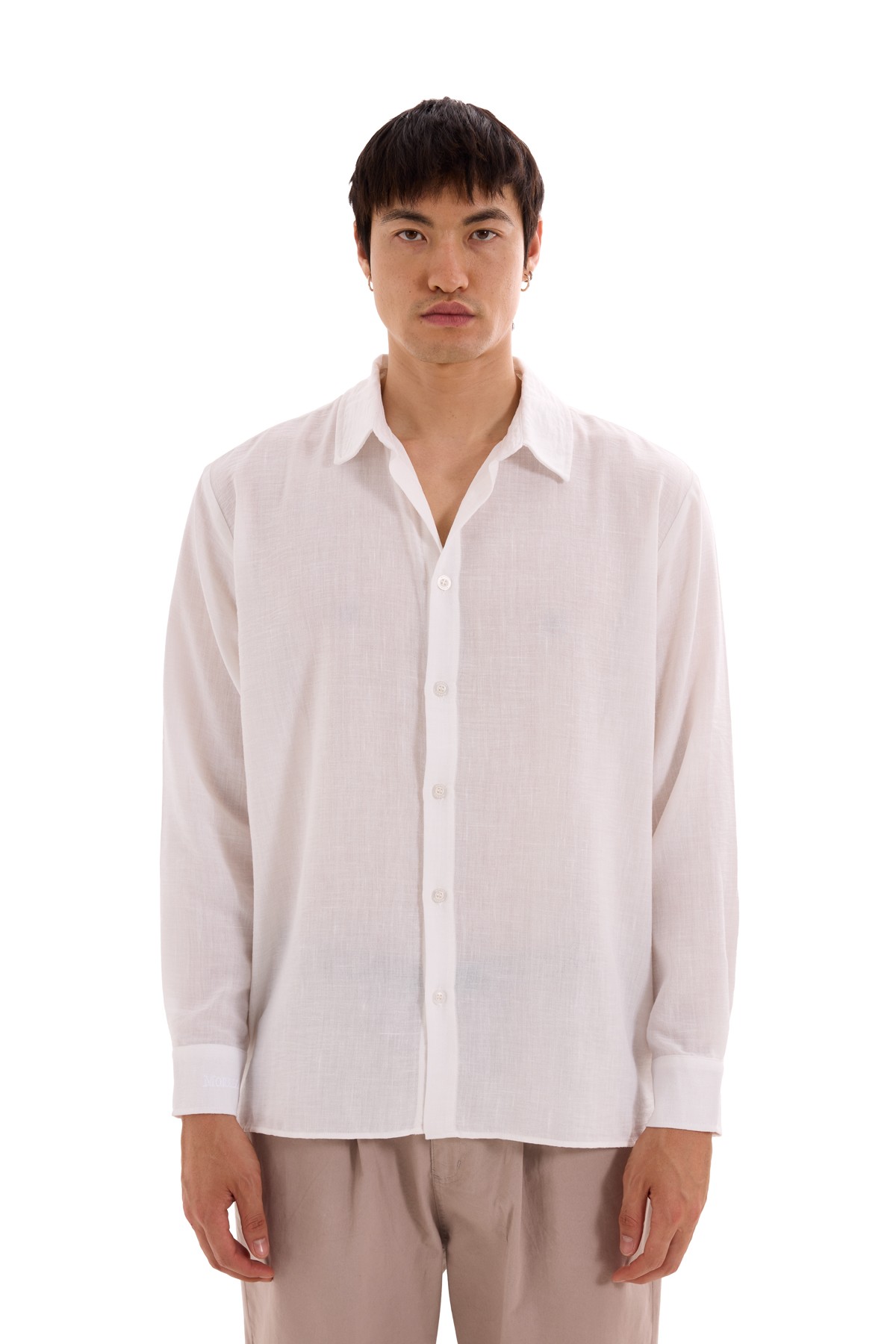 White Oversize Linen Shirt