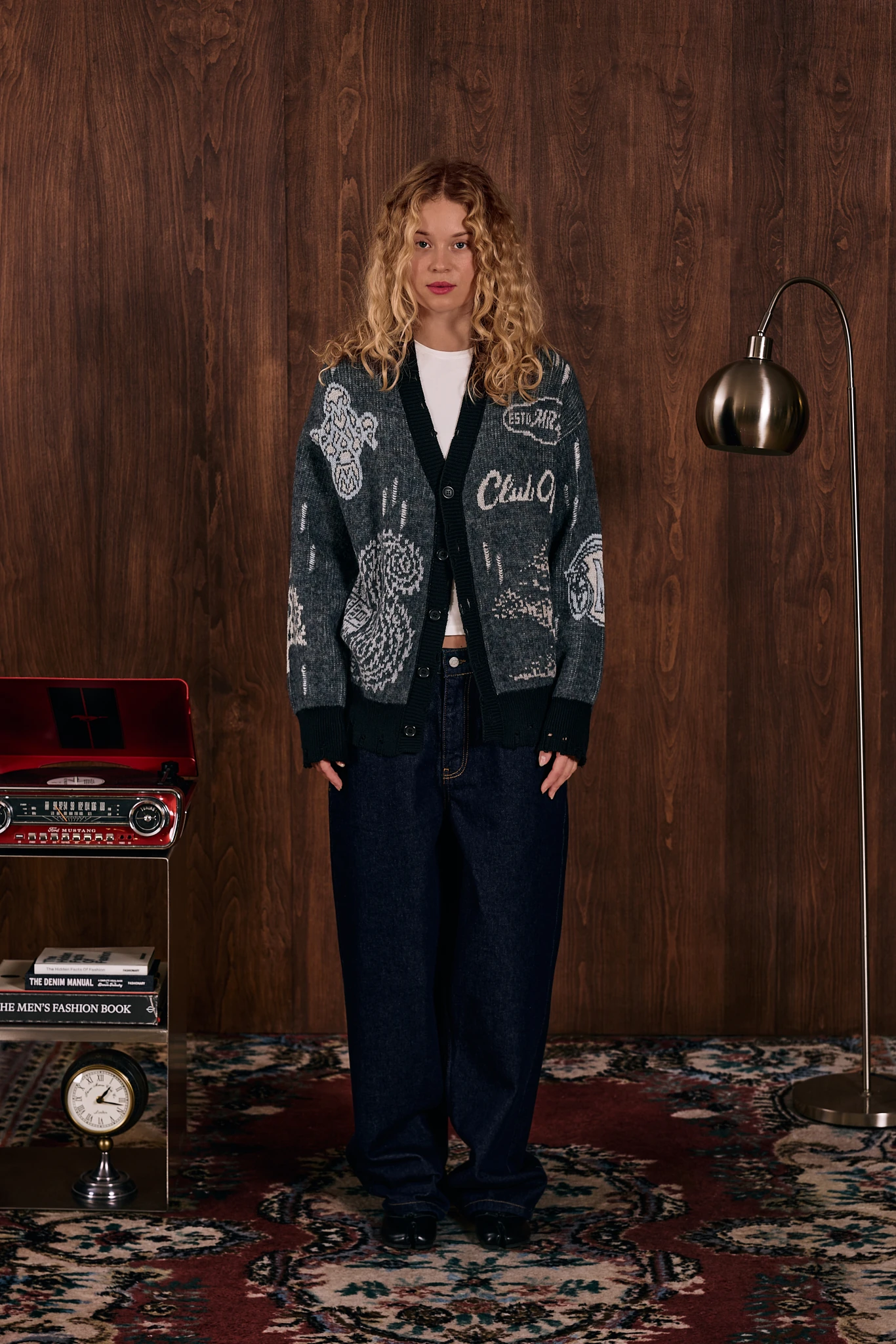 Société Heritage Jakarlı Triko Hırka Siyah