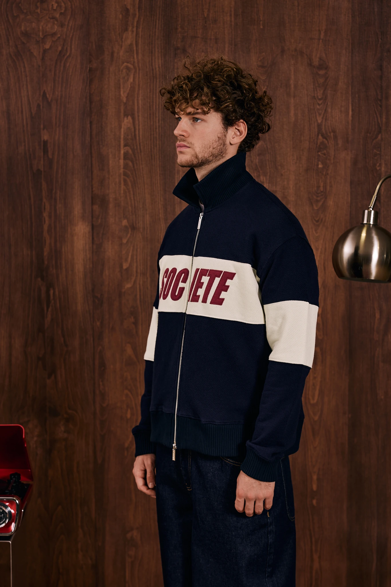 Société de Rez Triko Detaylı Fermuarlı Sweatshirt Lacivert