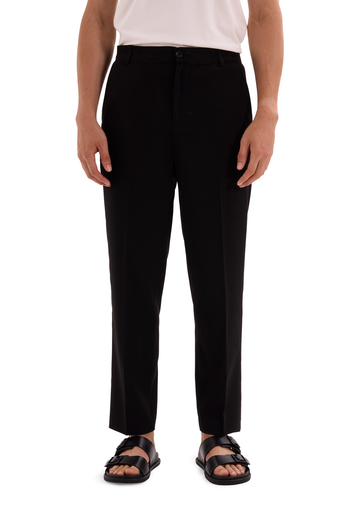 Wide Leg Woven Trousers