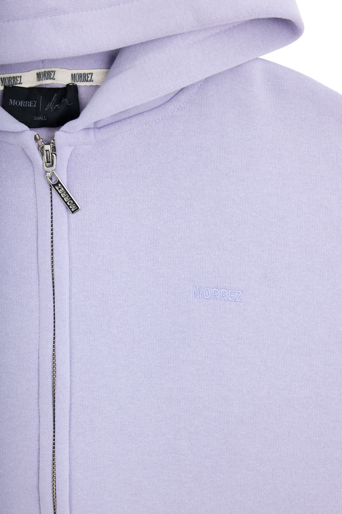 Lilac Zipper Hooded Sweatshirt