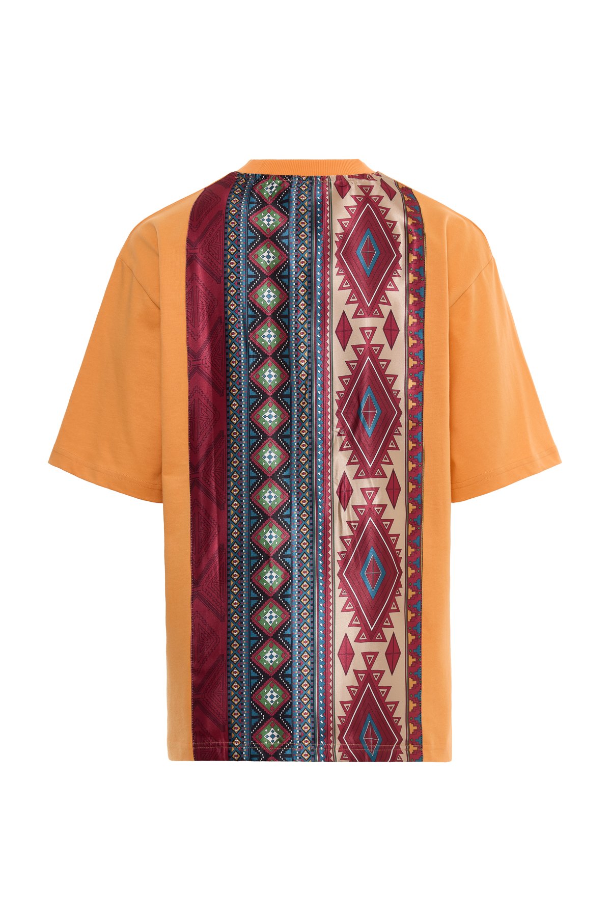 Turuncu Arkası Etnik Desenli T-Shirt